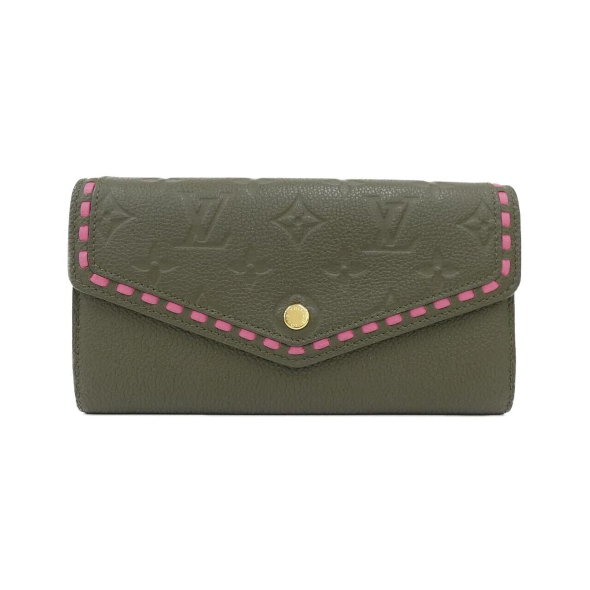 Louis Vuitton Green Leather Long Wallet (Bi-Fold) (Pre-Owned)