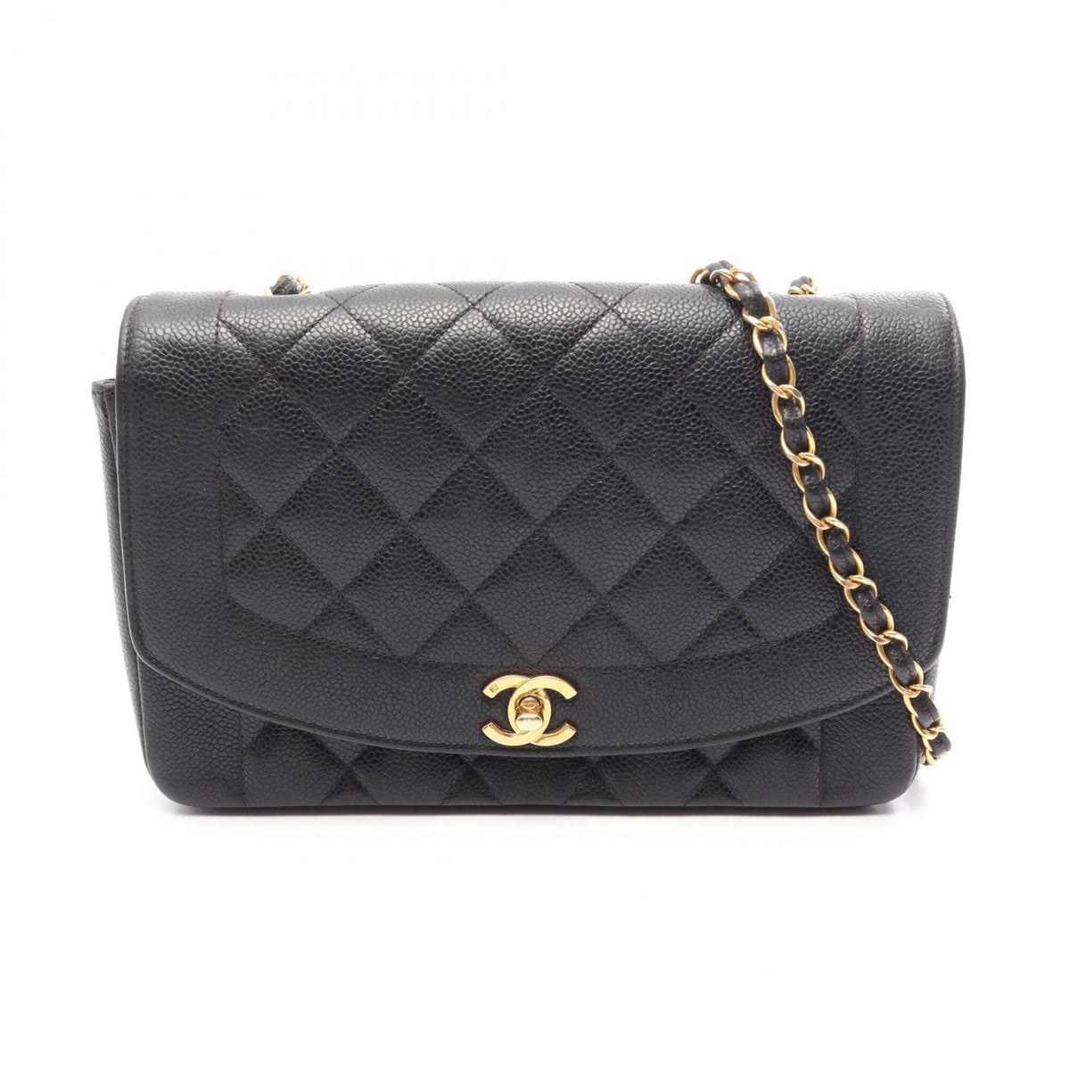Chanel Black Grained Calfskin Handbag Shoulder Bag (Pre-Owned)