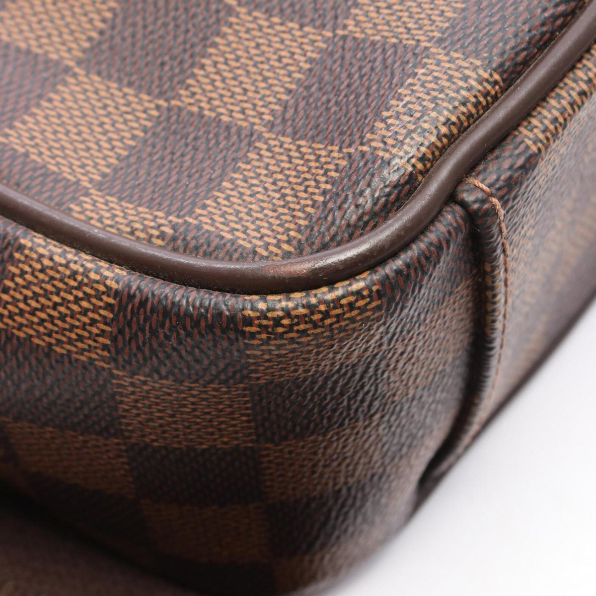 Louis Vuitton Damier Brown Coated Canvas Leather Shoulder Bag (Pre-Owned)