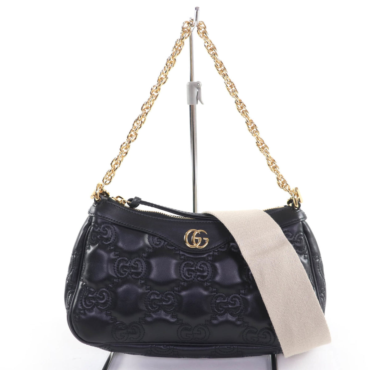 Gucci Black Leather Handbag Shoulder Bag (Pre-Owned)