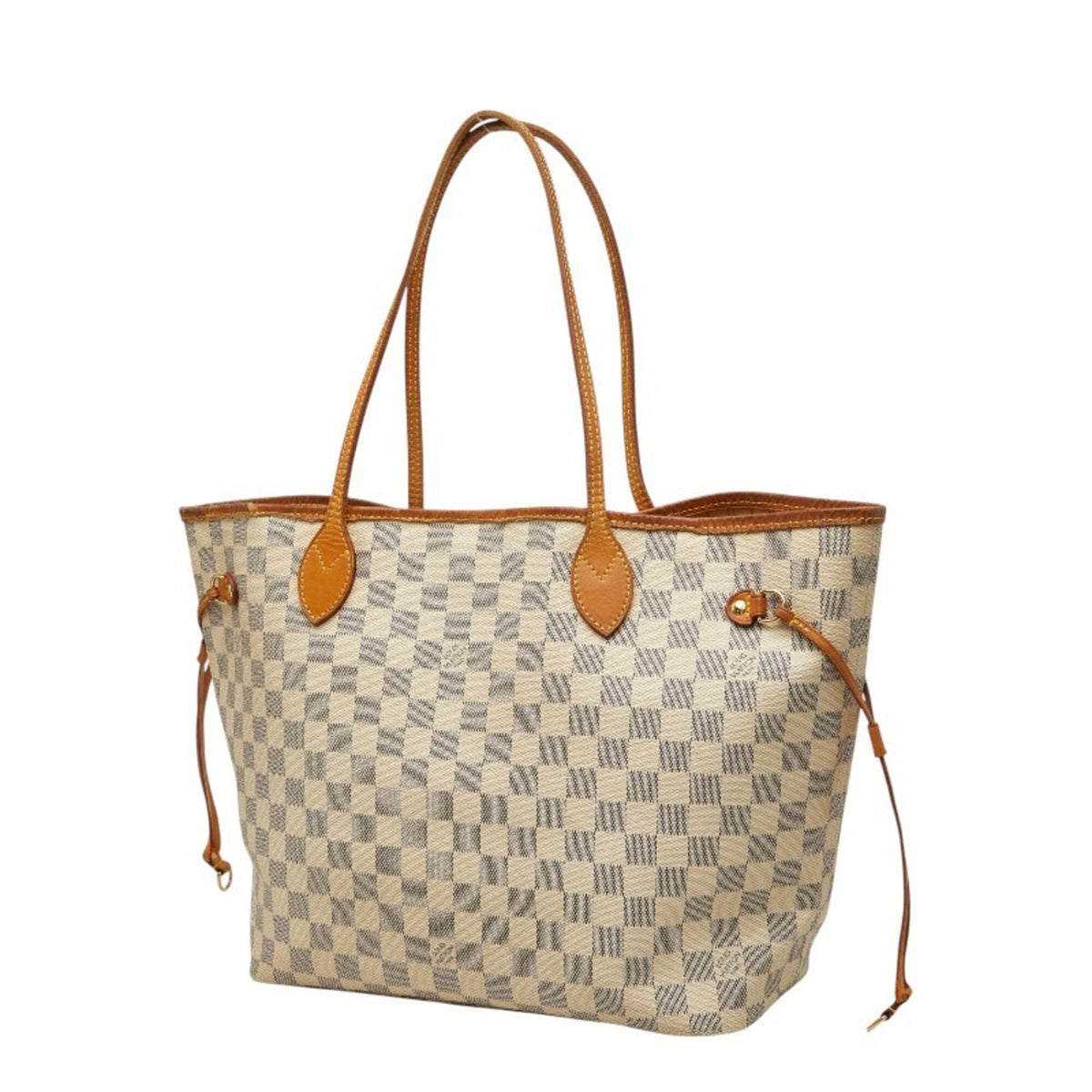 Louis Vuitton Damier Azur White Pvc Leather Tote Bag (Pre-Owned)
