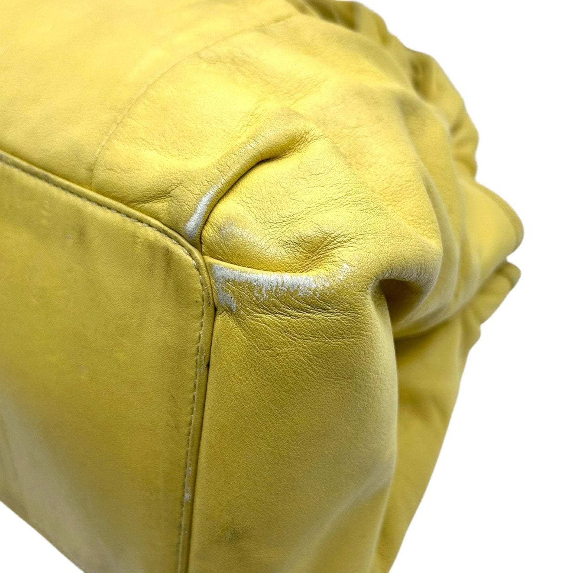 Coach Yellow Leather Handbag Shoulder Bag (Pre-Owned)