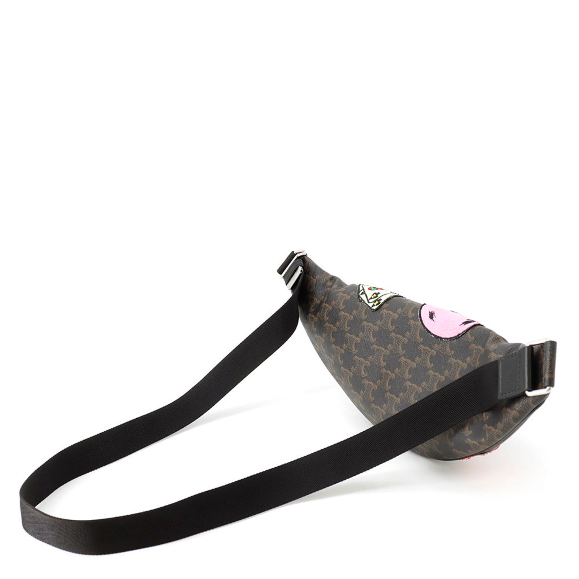 Celine Black Brown Multi-Color Leather Handbag Sling Bag (Pre-Owned)