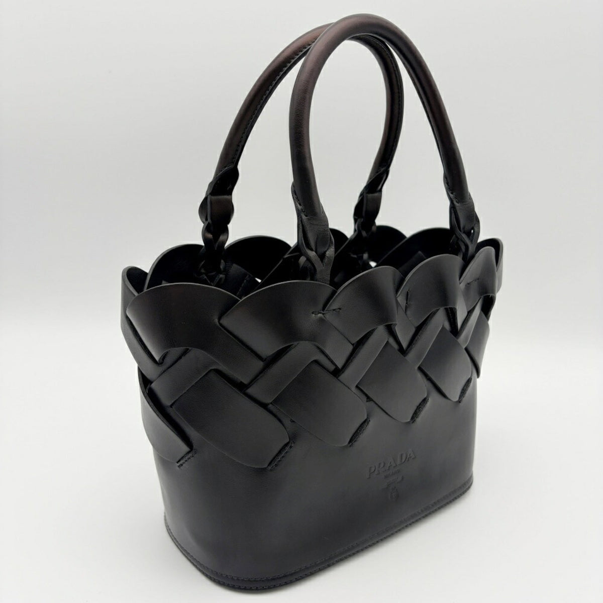 Prada Black Leather Tote Bag (Pre-Owned)