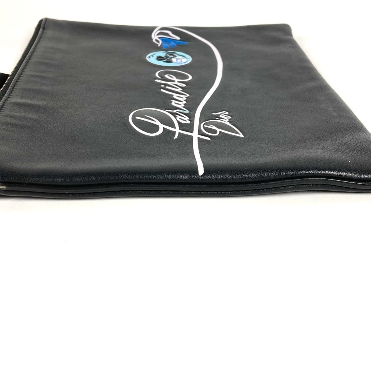 Christian Dior Black Leather Clutch Bag Pouch (Pre-Owned)