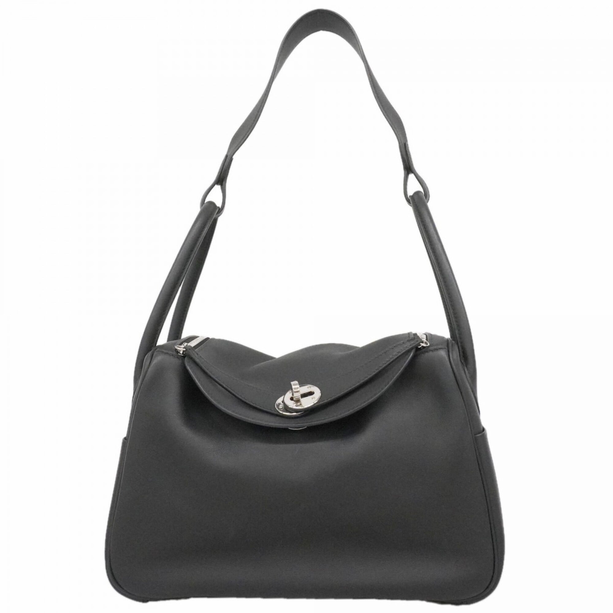 Hermes Black Swift Leather Handbag (Pre-Owned)