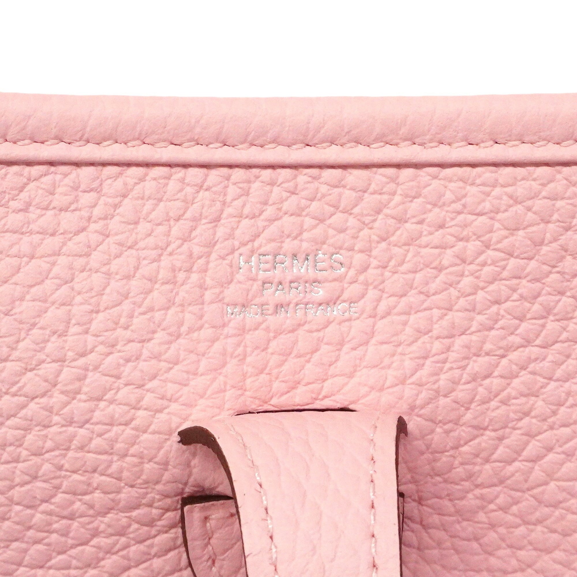 Hermes Rose Sakura Taurillon Clemence Leather Shoulder Bag (Pre-Owned)