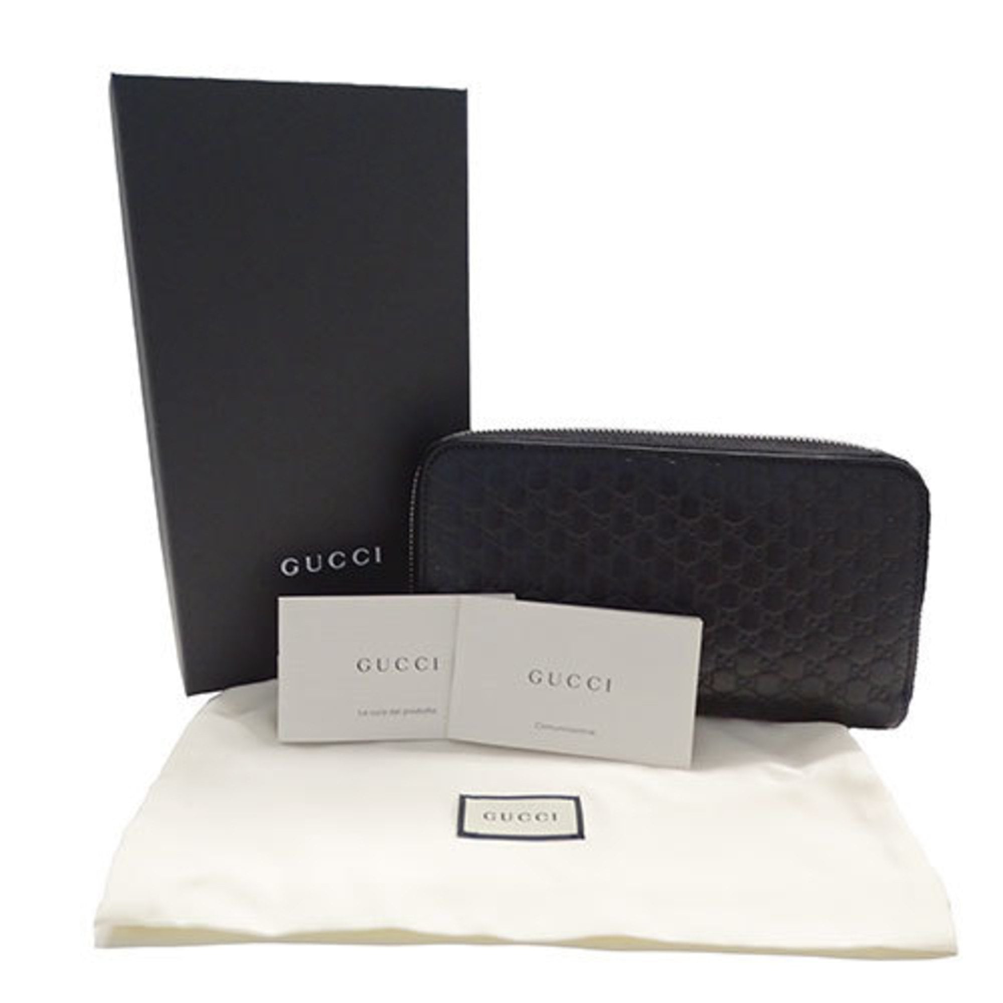 Gucci Black Leather Long Wallet (Bi-Fold) (Pre-Owned)
