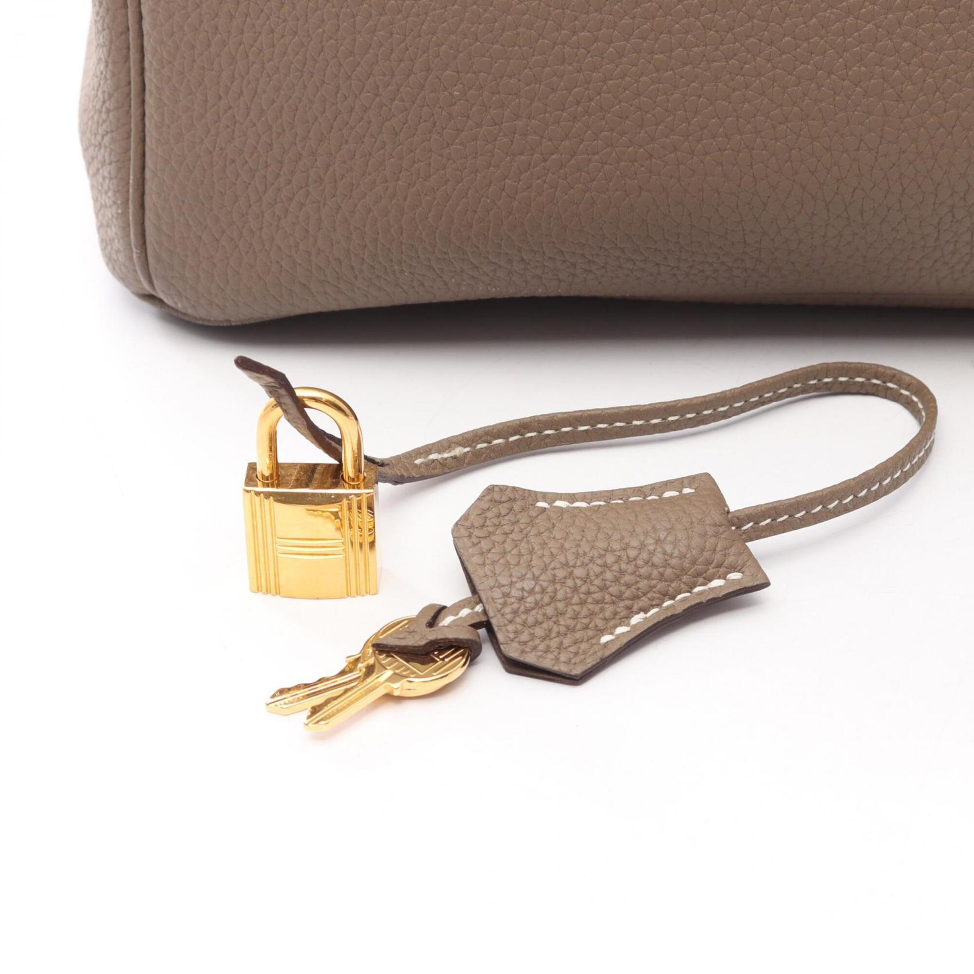 Hermes Gray Togo Leather Handbag (Pre-Owned)