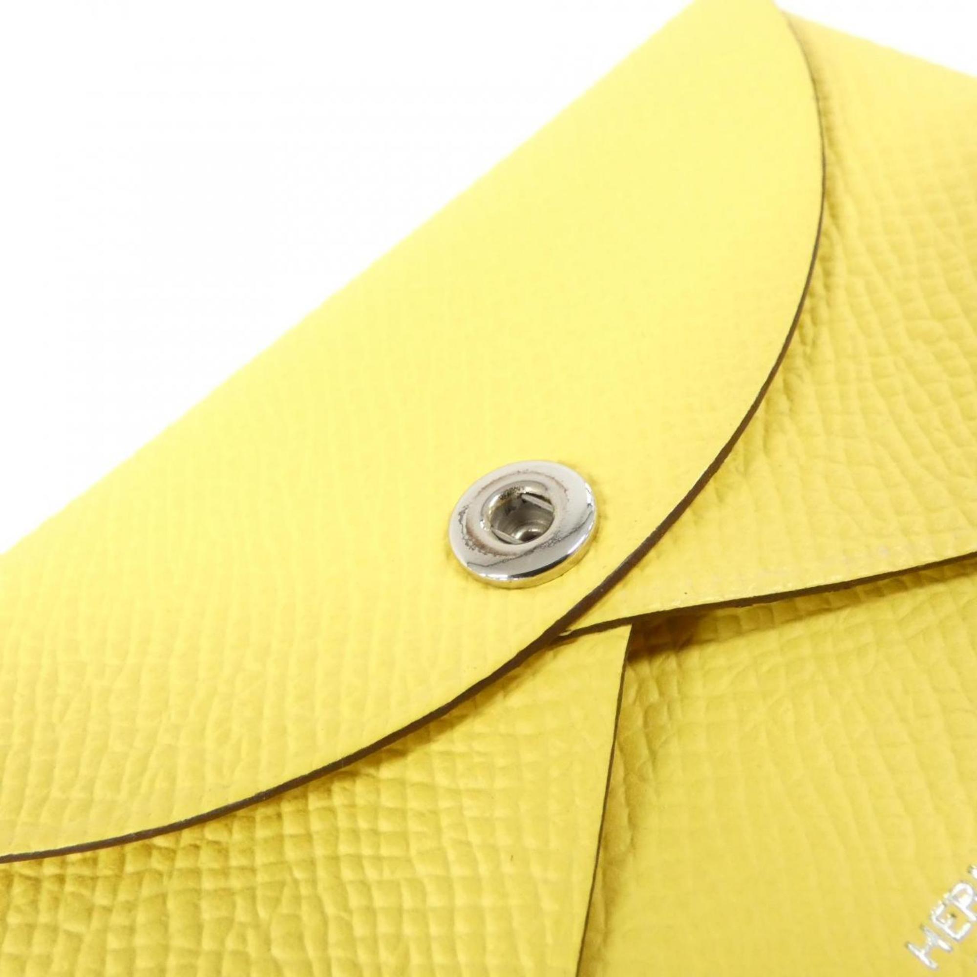 Hermes Jaune Yellow Epsom Leather Coin Purse/Coin Case (Pre-Owned)