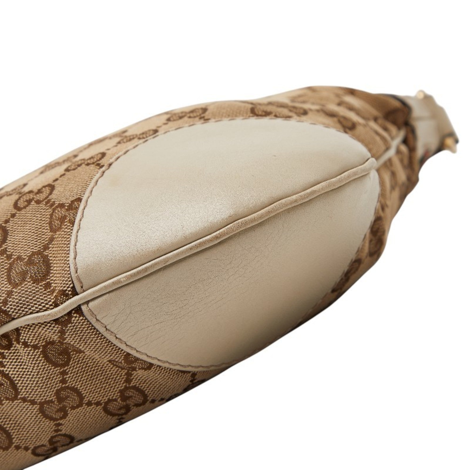 Gucci Beige Multi-Color Canvas Leather Pochette Shoulder Bag (Pre-Owned)