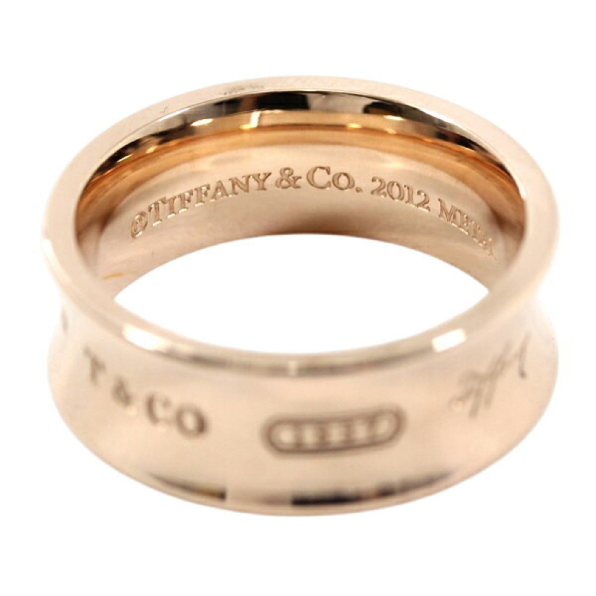 Tiffany Pink Rose Gold Metal Band Ring (Pre-Owned)