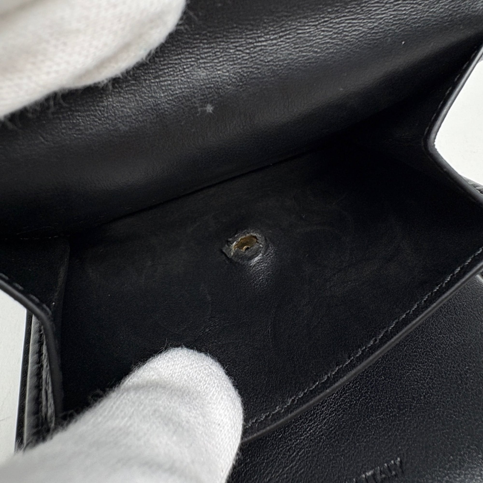 Celine Black Leather Wallet (Tri-Fold) (Pre-Owned)
