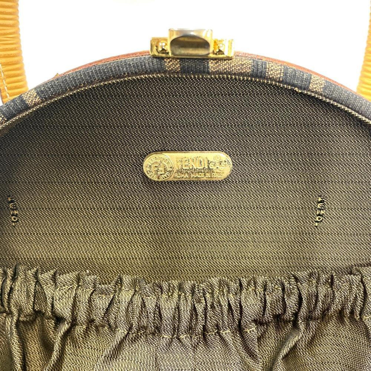 Fendi Zucca Canvas Handbag Shoulder Bag (Pre-Owned)