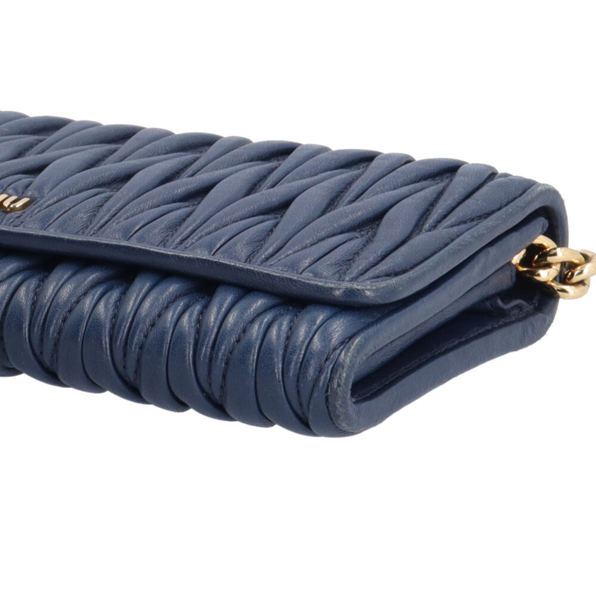 Miu Miu Navy Leather Shoulder Bag (Pre-Owned)