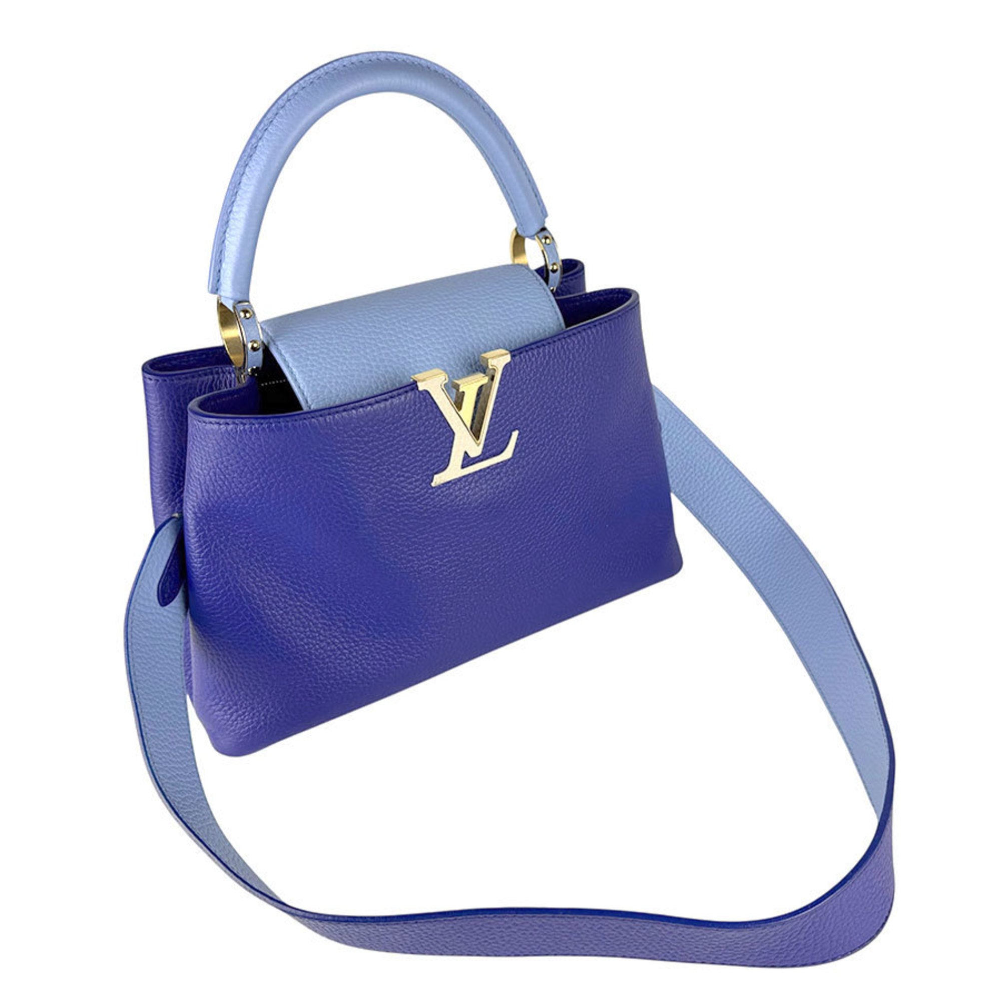 Louis Vuitton Blue Leather Handbag Shoulder Bag (Pre-Owned)