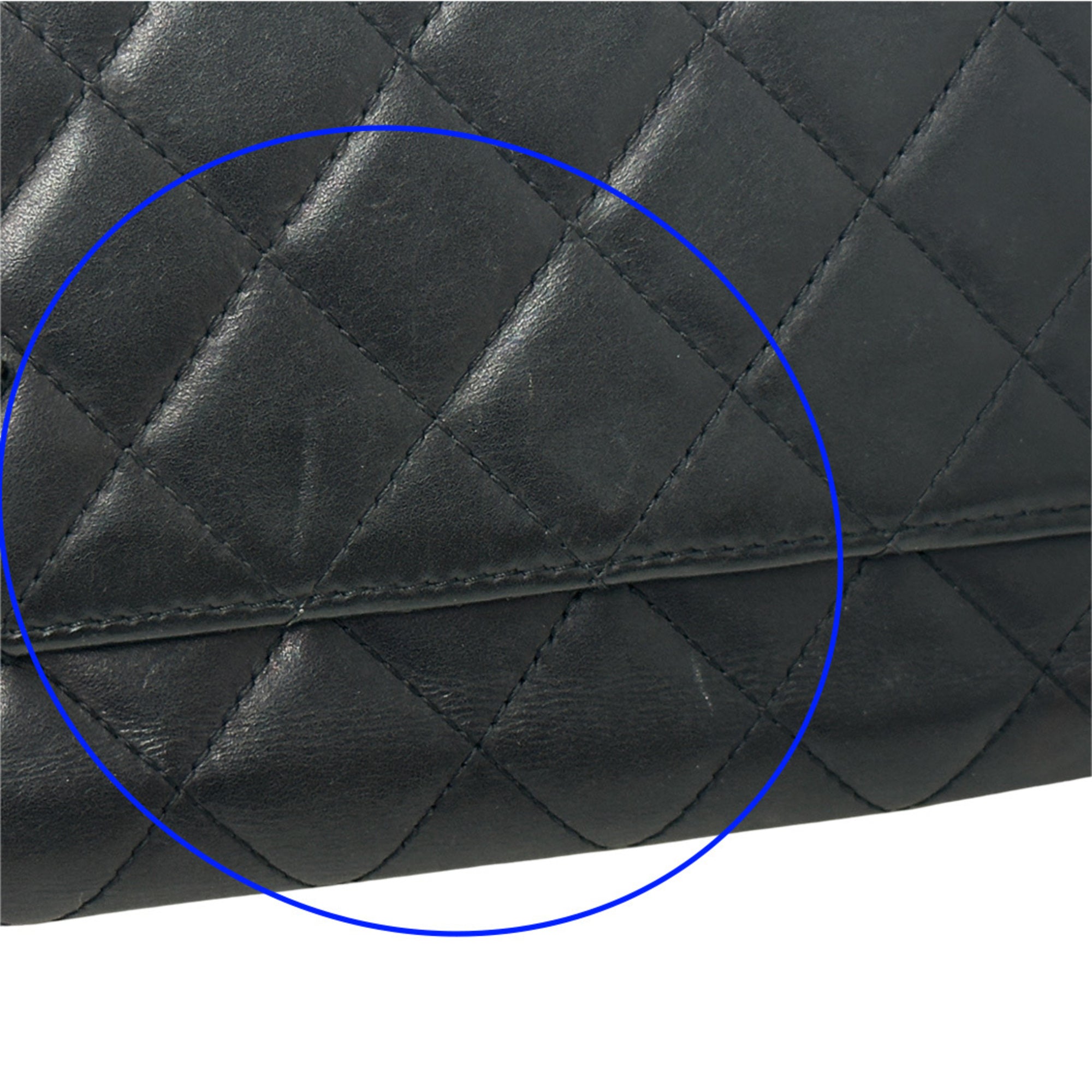 Chanel Black Pink Leather Long Wallet (Bi-Fold) (Pre-Owned)