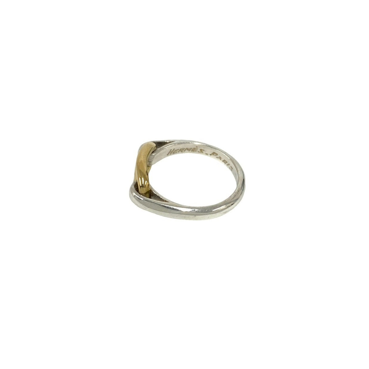 Hermes Gold Silver Yellow Gold (18K) Silver 925 Band Ring (Pre-Owned)