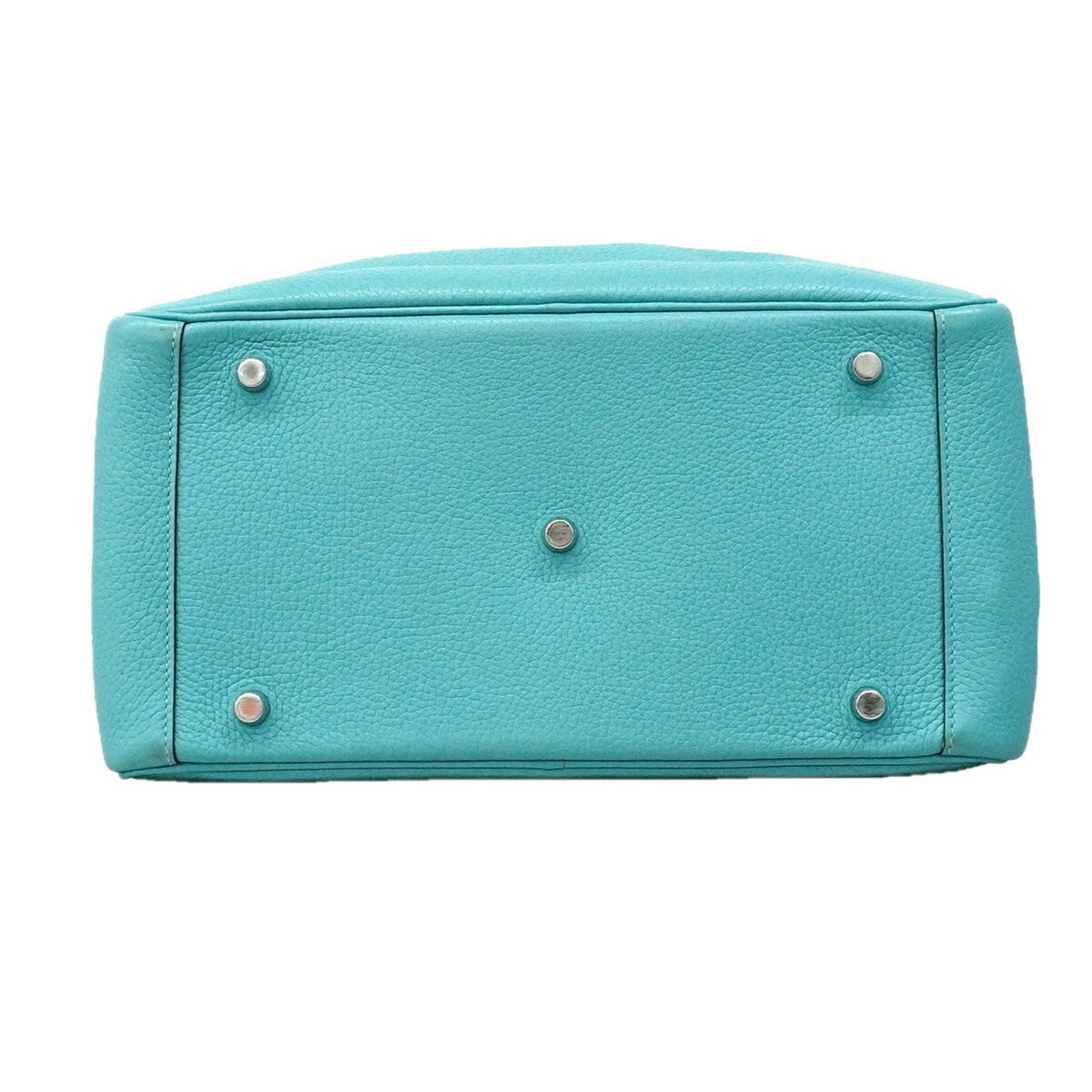 Hermes Blue Taurillon Clemence Leather Handbag (Pre-Owned)