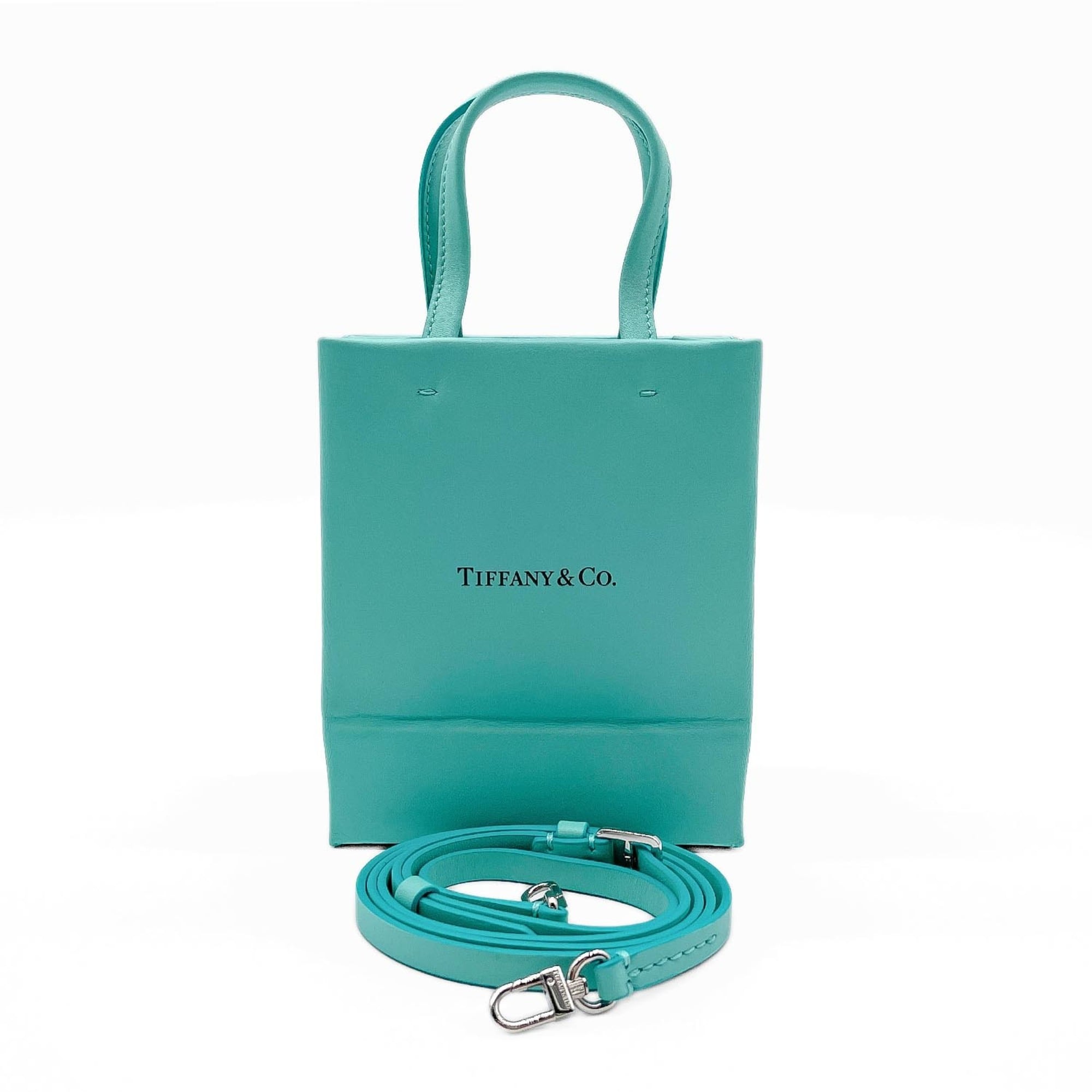 Tiffany Blue Tiffany Blue Leather Handbag (Pre-Owned)