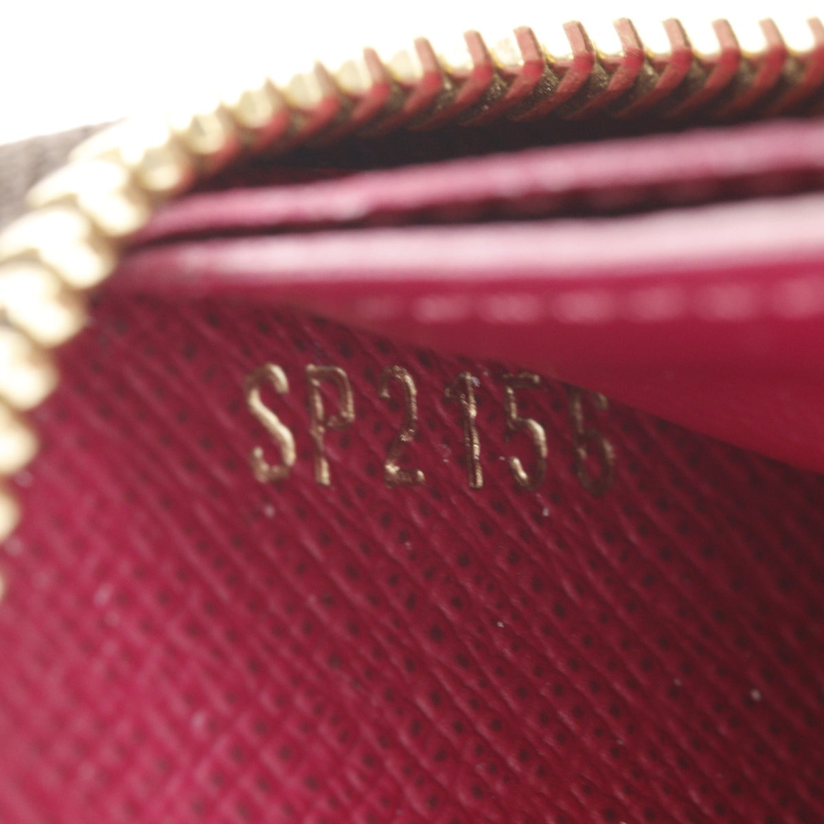 Louis Vuitton Brown Fuchsia Galle Monogram Red Color Monogram Long Wallet (Bi-Fold) (Pre-Owned)