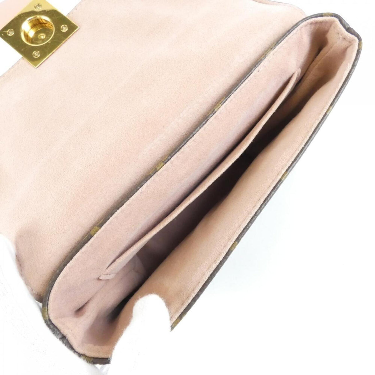 Louis Vuitton Marron Rose Poudre Coated Canvas Handbag (Pre-Owned)