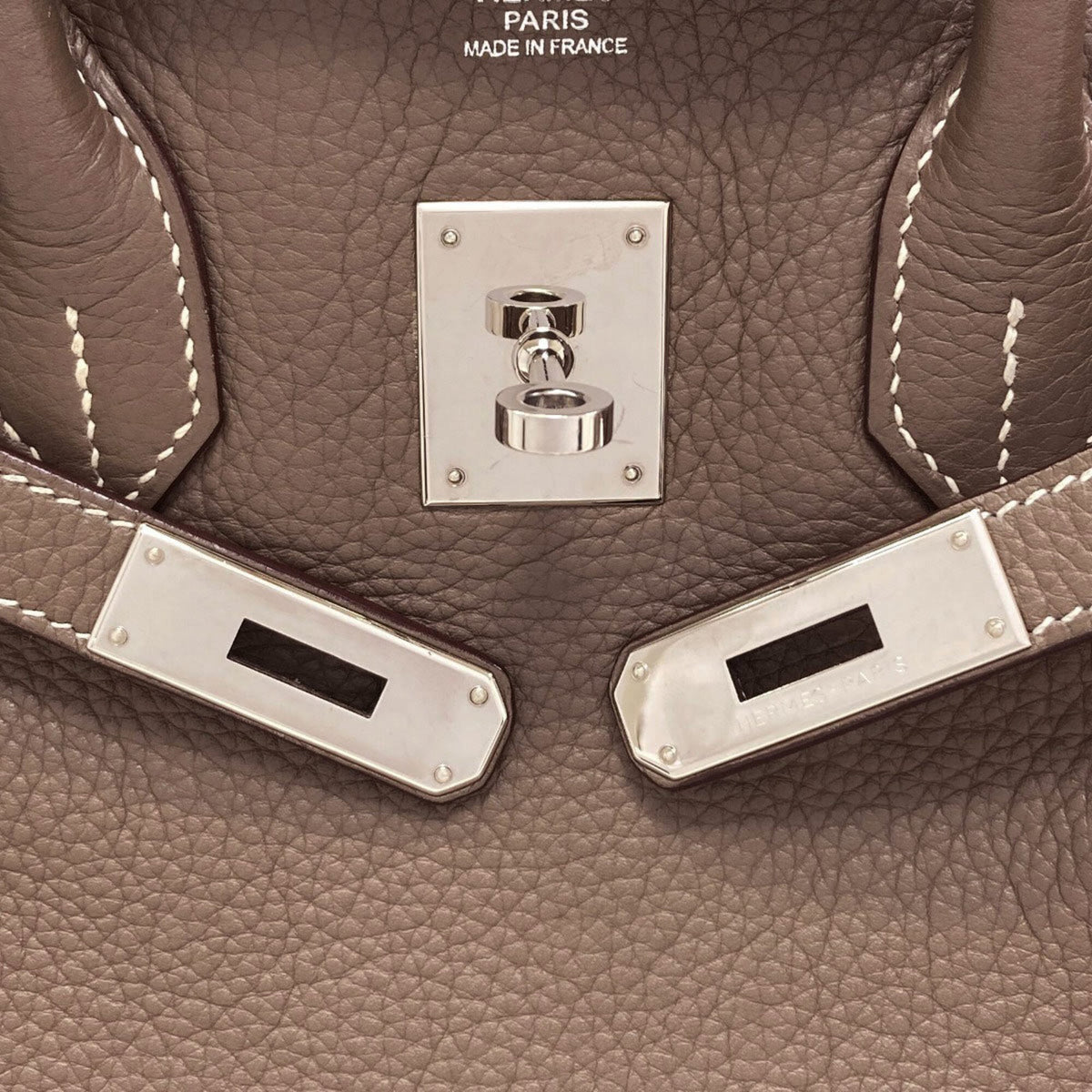 Hermes Birkin Etoupe Gray Togo Leather Handbag (Pre-Owned)