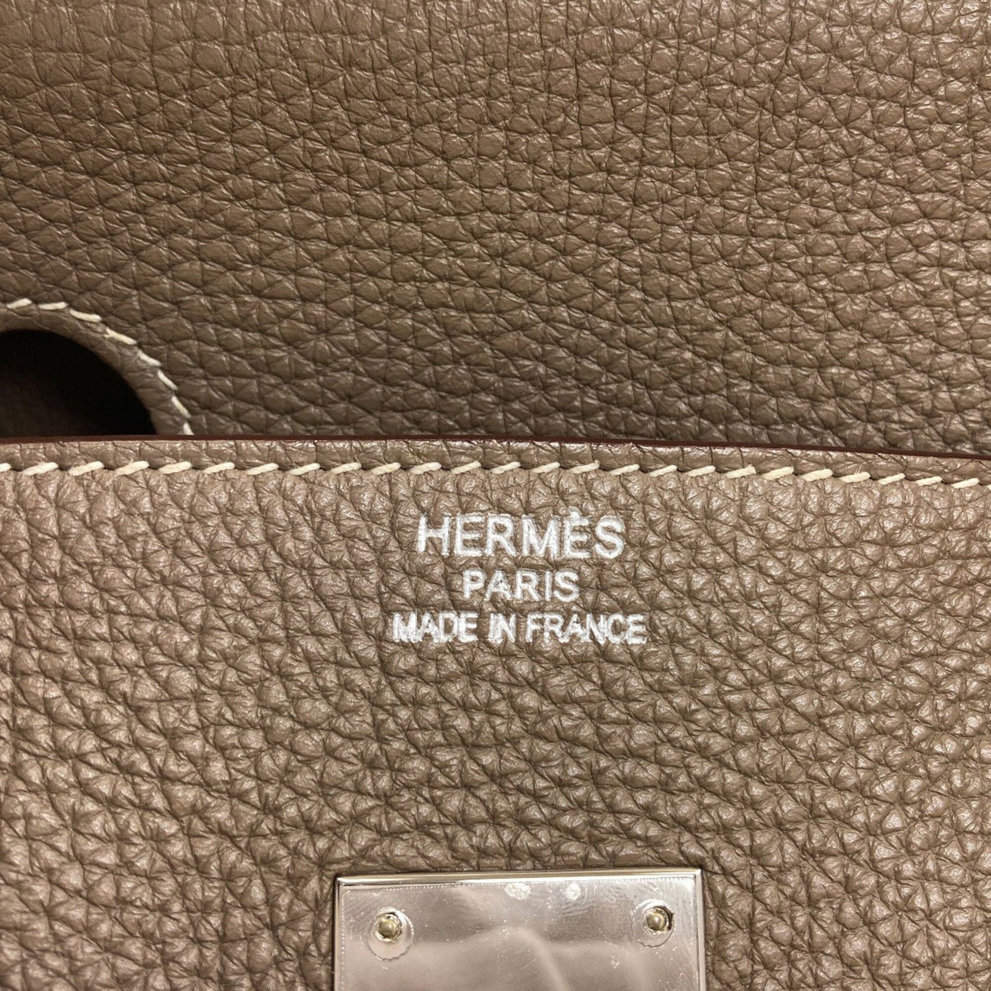 Hermes Birkin Etoupe Gray Togo Leather Handbag (Pre-Owned)