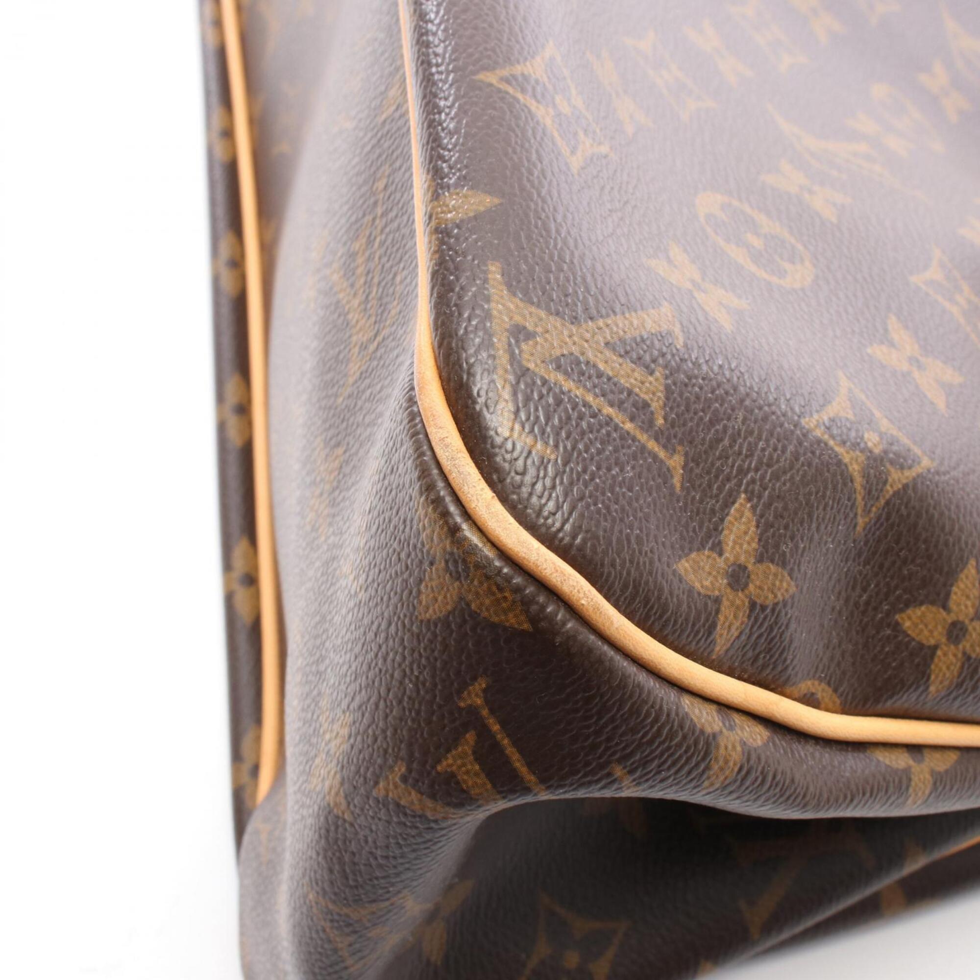 Louis Vuitton Brown Coated Canvas Leather Handbag Shoulder Bag (Pre-Owned)