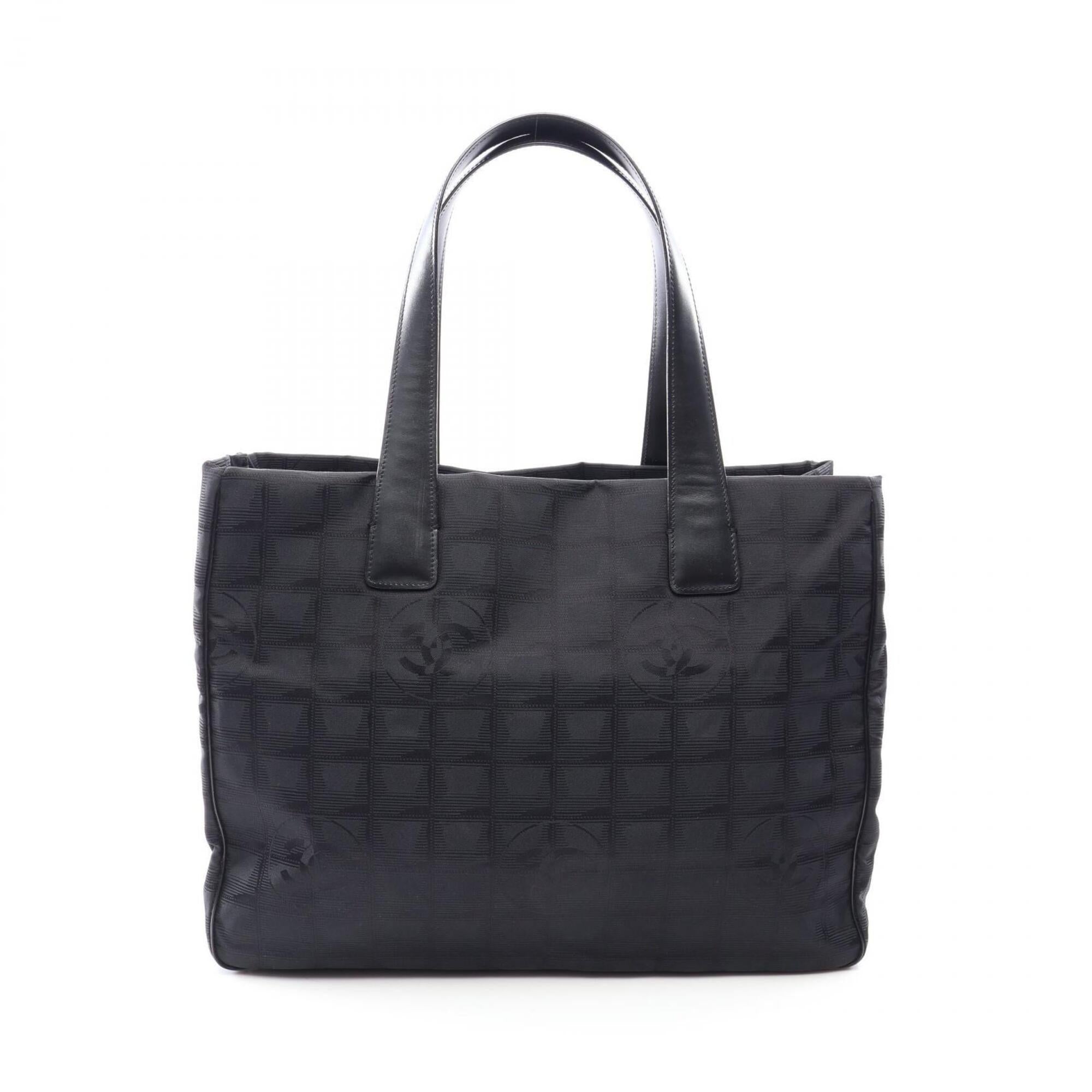Chanel Black New Travel Line Handbag Tote Bag (Pre-Owned)