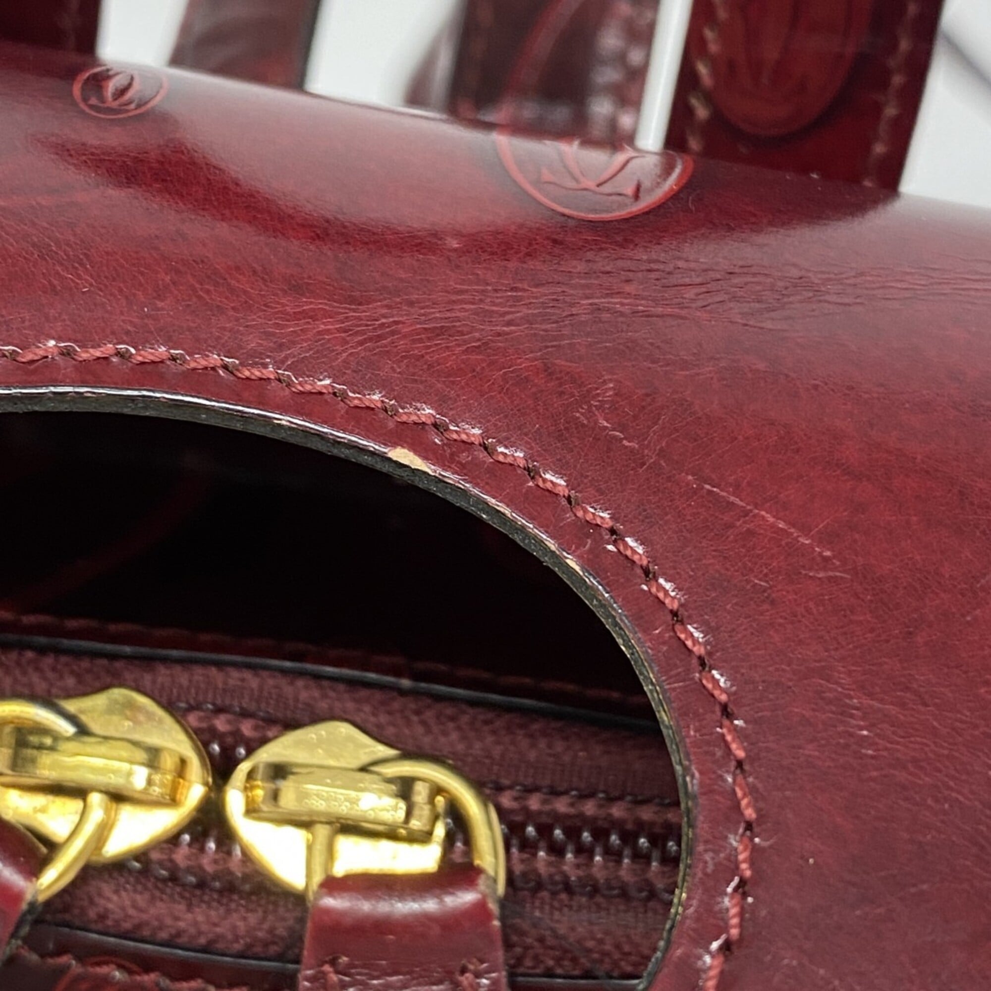 Cartier Bordeaux Leather Backpack (Pre-Owned)