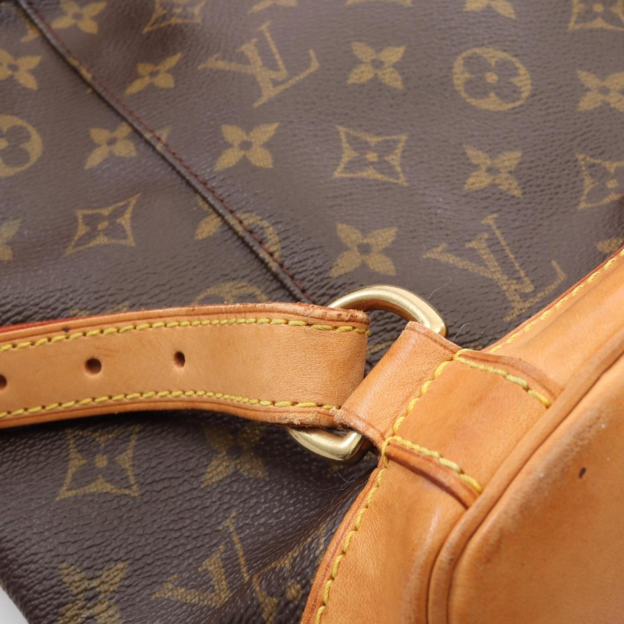 Louis Vuitton Brown Monogram Coated Canvas Leather Backpack (Pre-Owned)