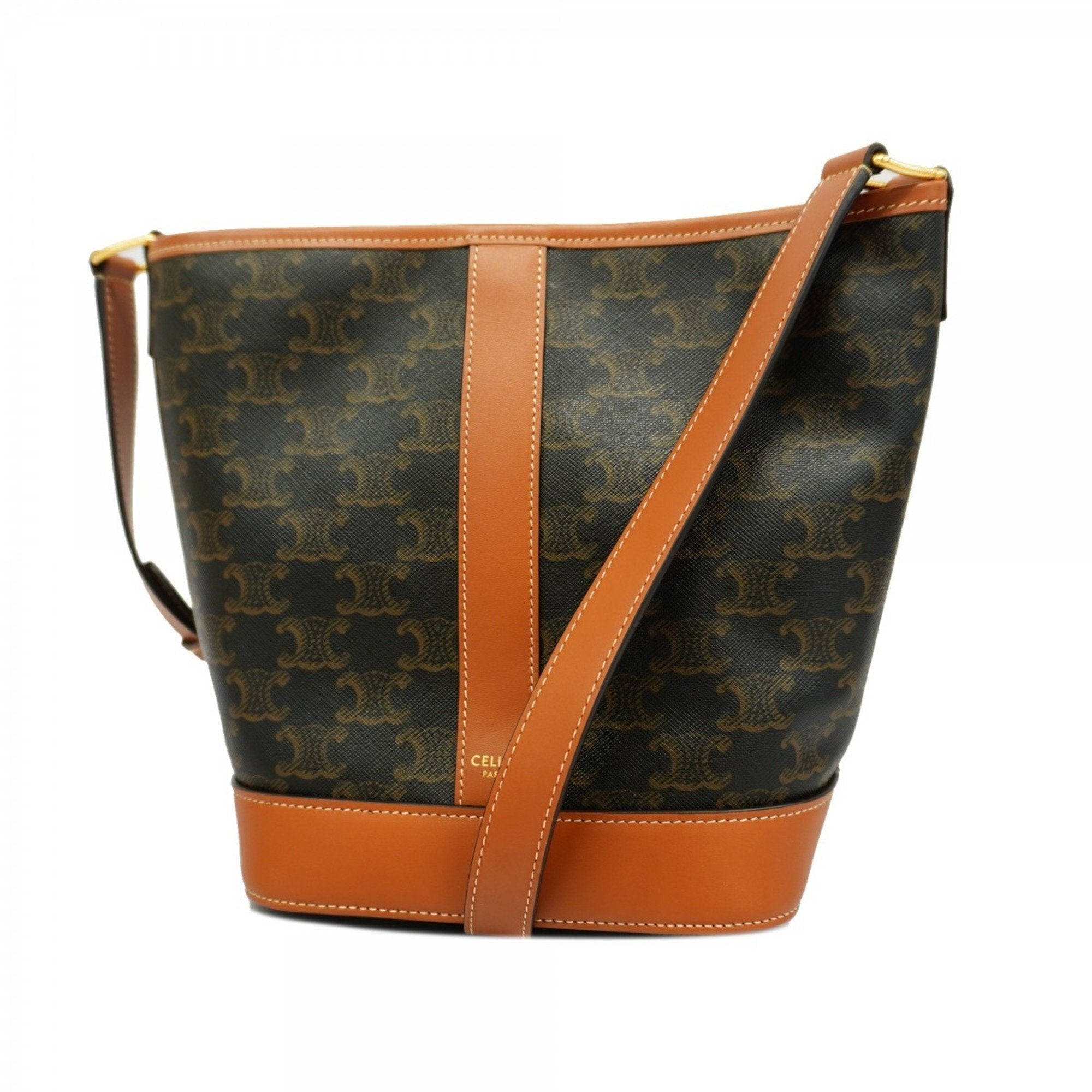 Celine Black Brown Pvc Shoulder Bag (Pre-Owned)