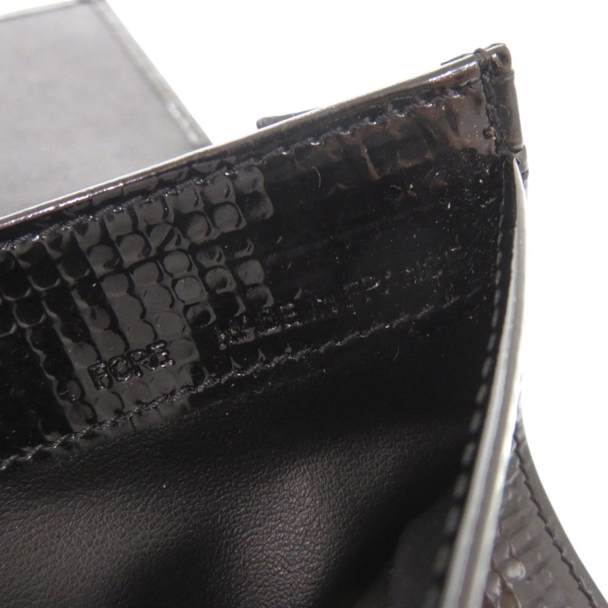 Cartier Happy Birthday Black Patent Leather Long Wallet (Bi-Fold) (Pre-Owned)
