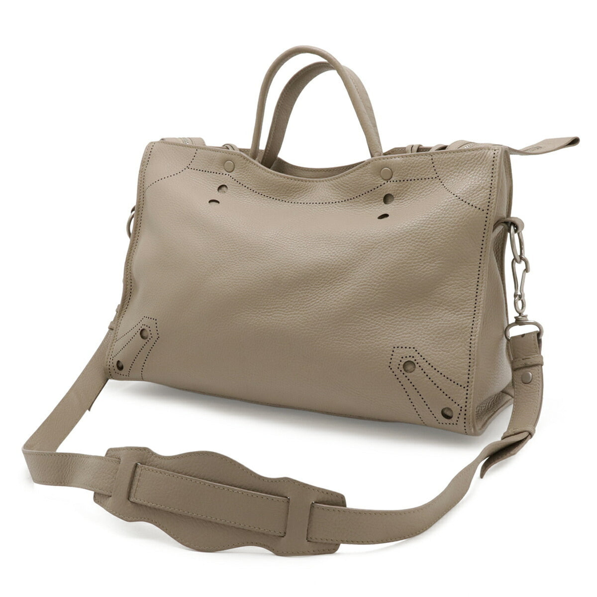Balenciaga Grayish Leather Handbag Shoulder Bag (Pre-Owned)