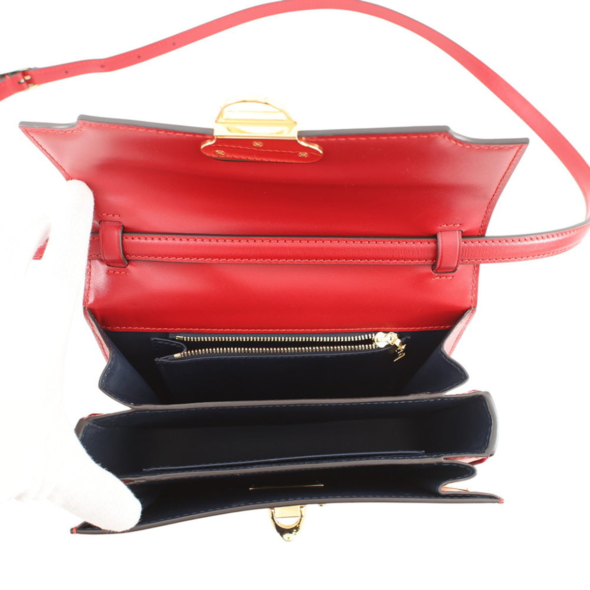 Louis Vuitton Red Color Exotic Leather Handbag Shoulder Bag (Pre-Owned)