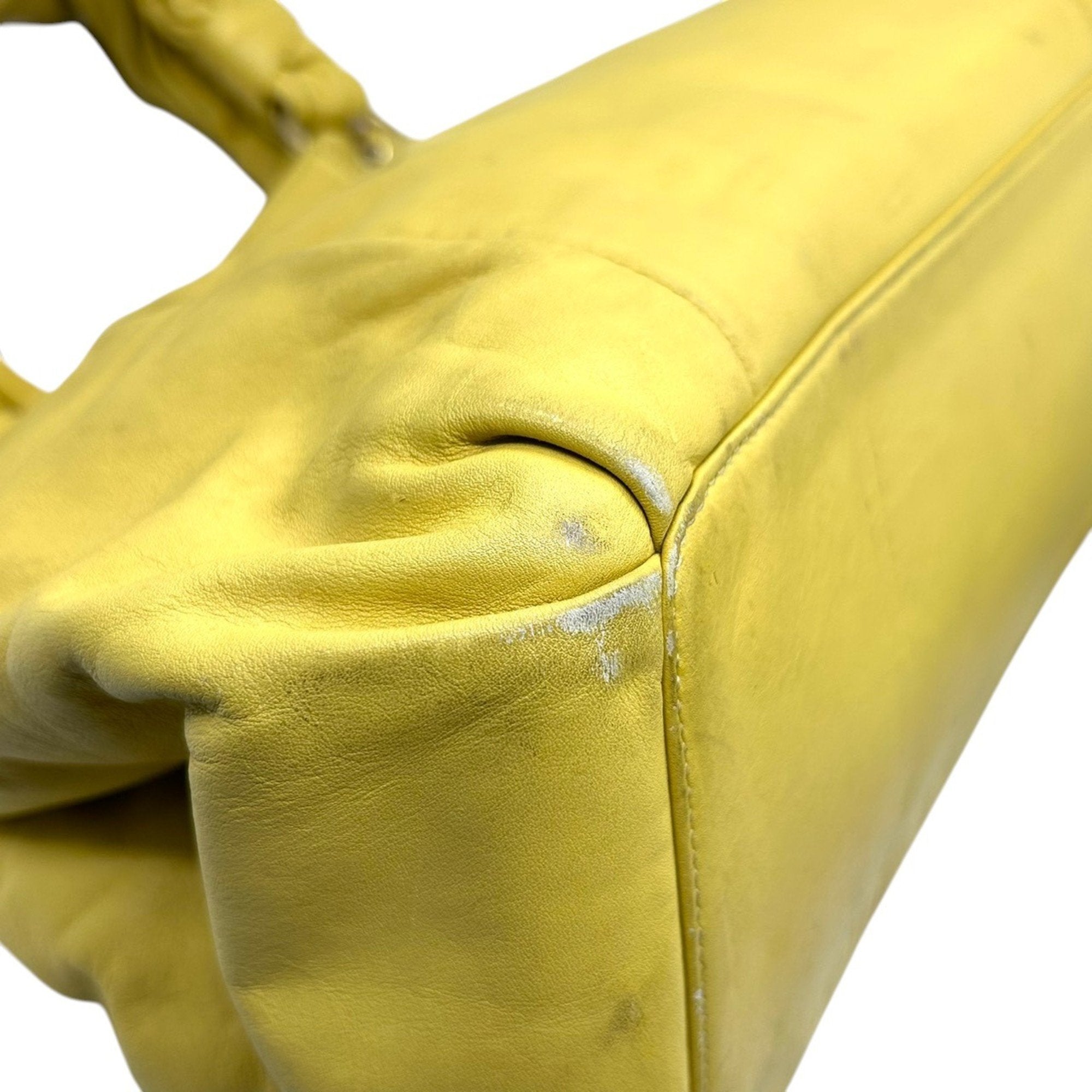 Coach Yellow Leather Handbag Shoulder Bag (Pre-Owned)