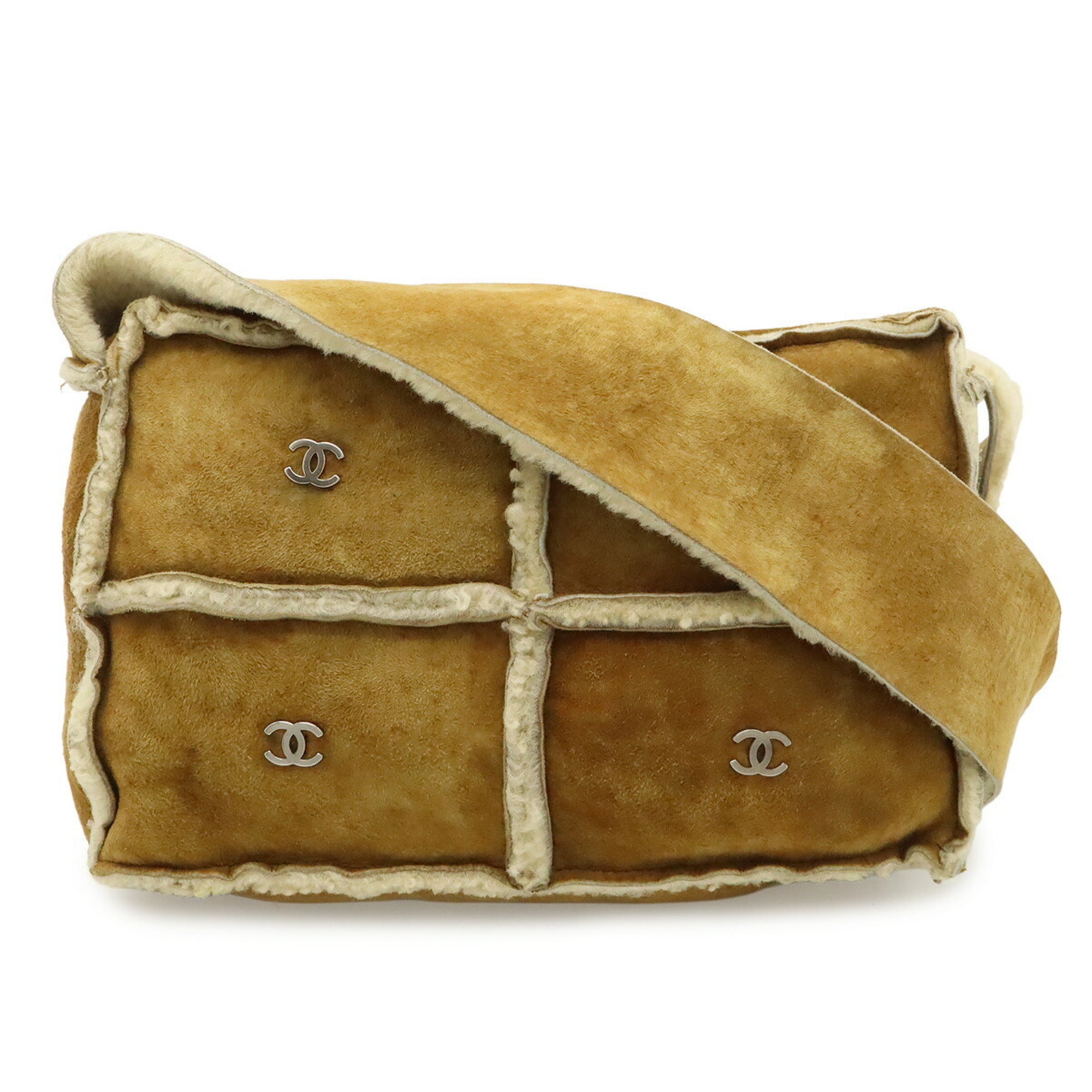Chanel Mouton Brown Leather Shoulder Bag (Pre-Owned)