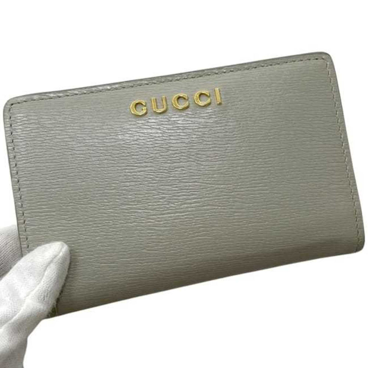 Gucci Gray Leather Wallet (Bi-Fold) (Pre-Owned)