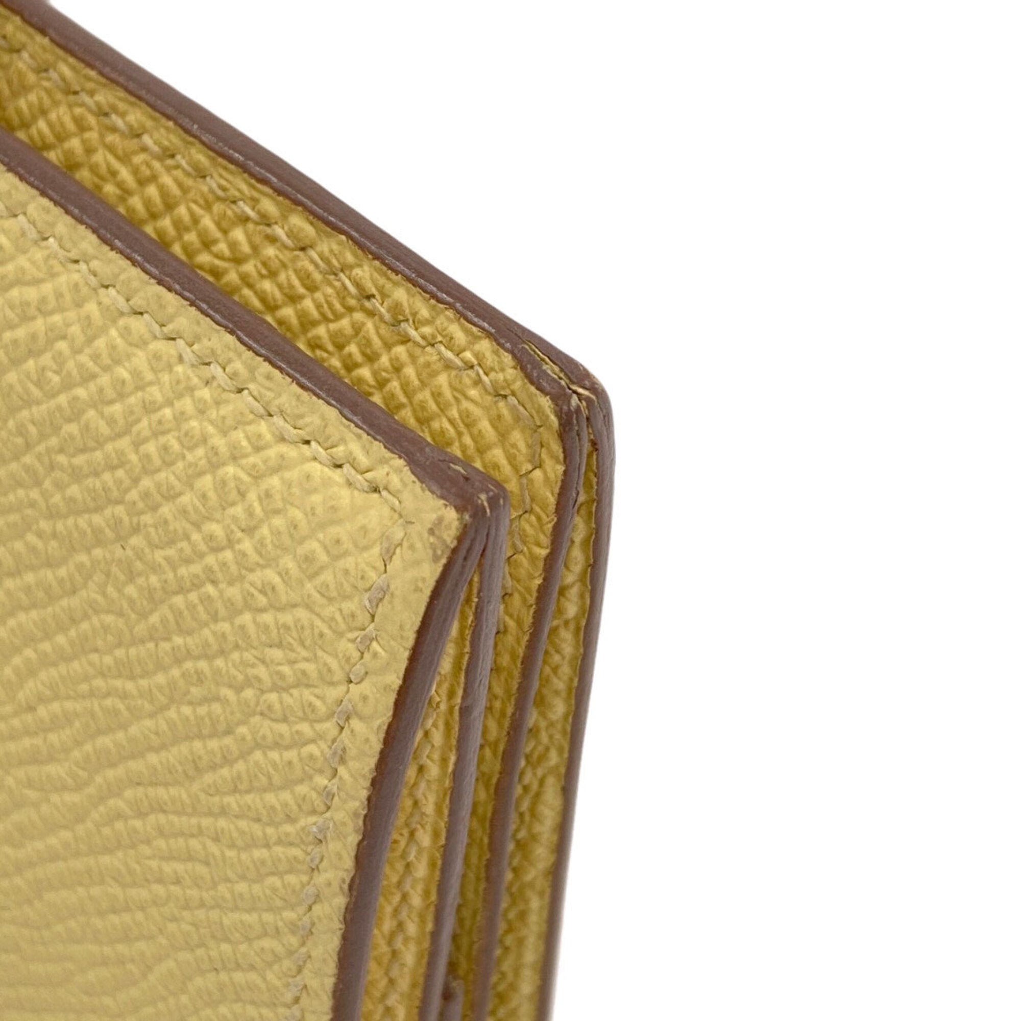 Hermes Yellow Epsom Leather Coin Purse/Coin Case (Pre-Owned)