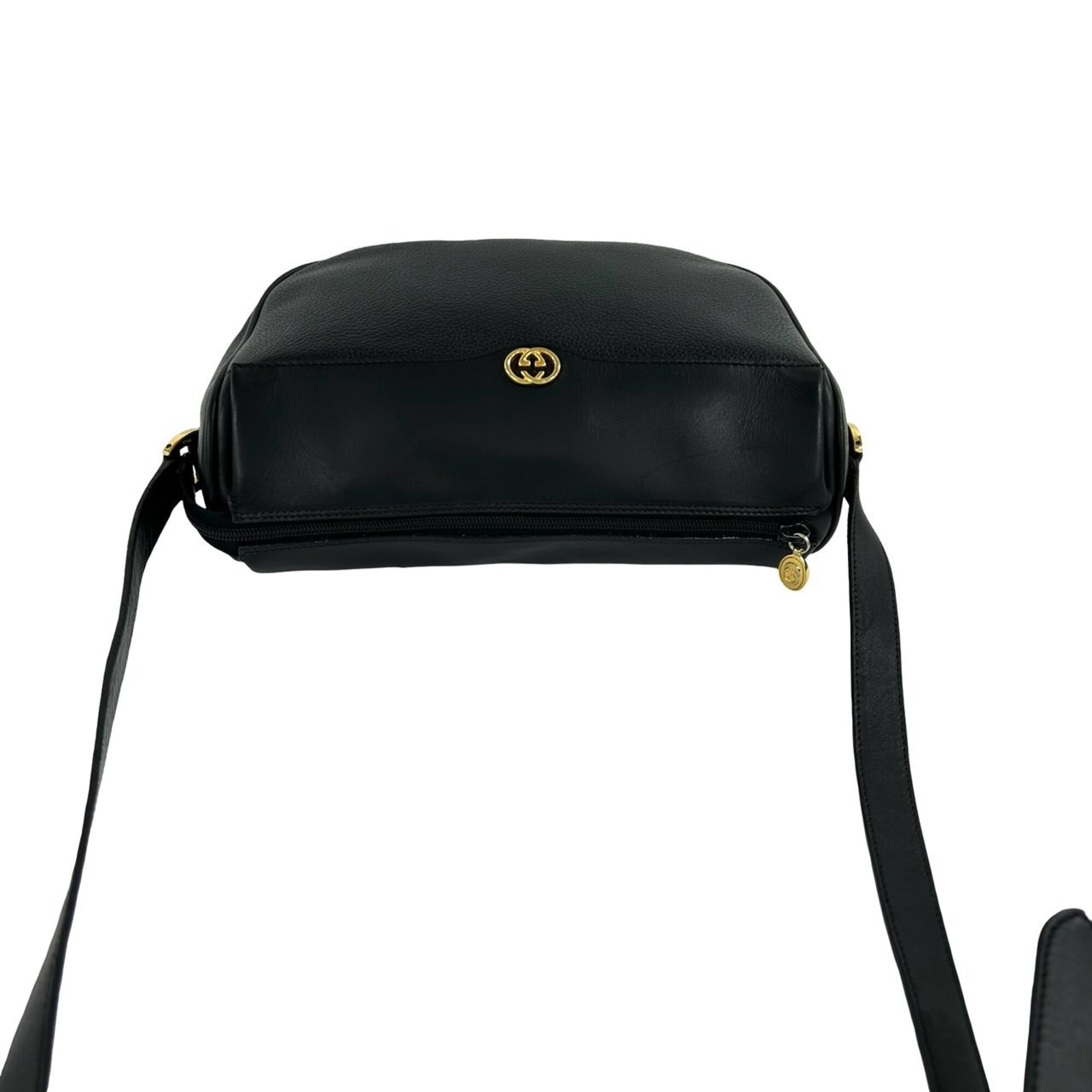 Gucci Black Leather Pochette Shoulder Bag (Pre-Owned)