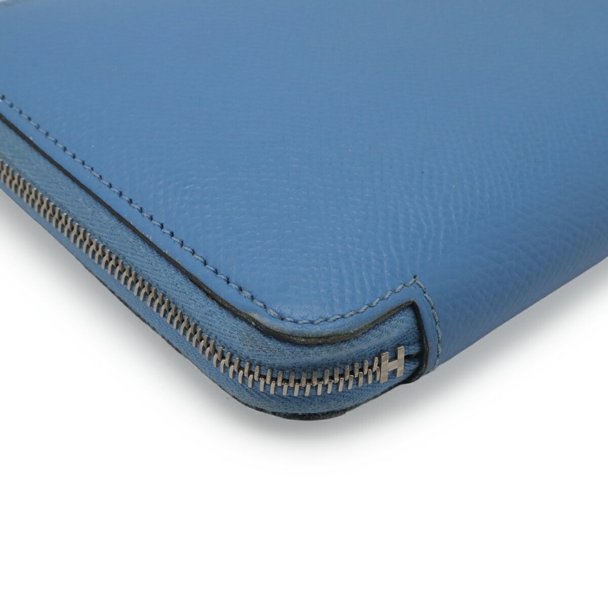 Hermes Silk'in Light Blue Epsom Leather Coin Purse/Coin Case (Pre-Owned)