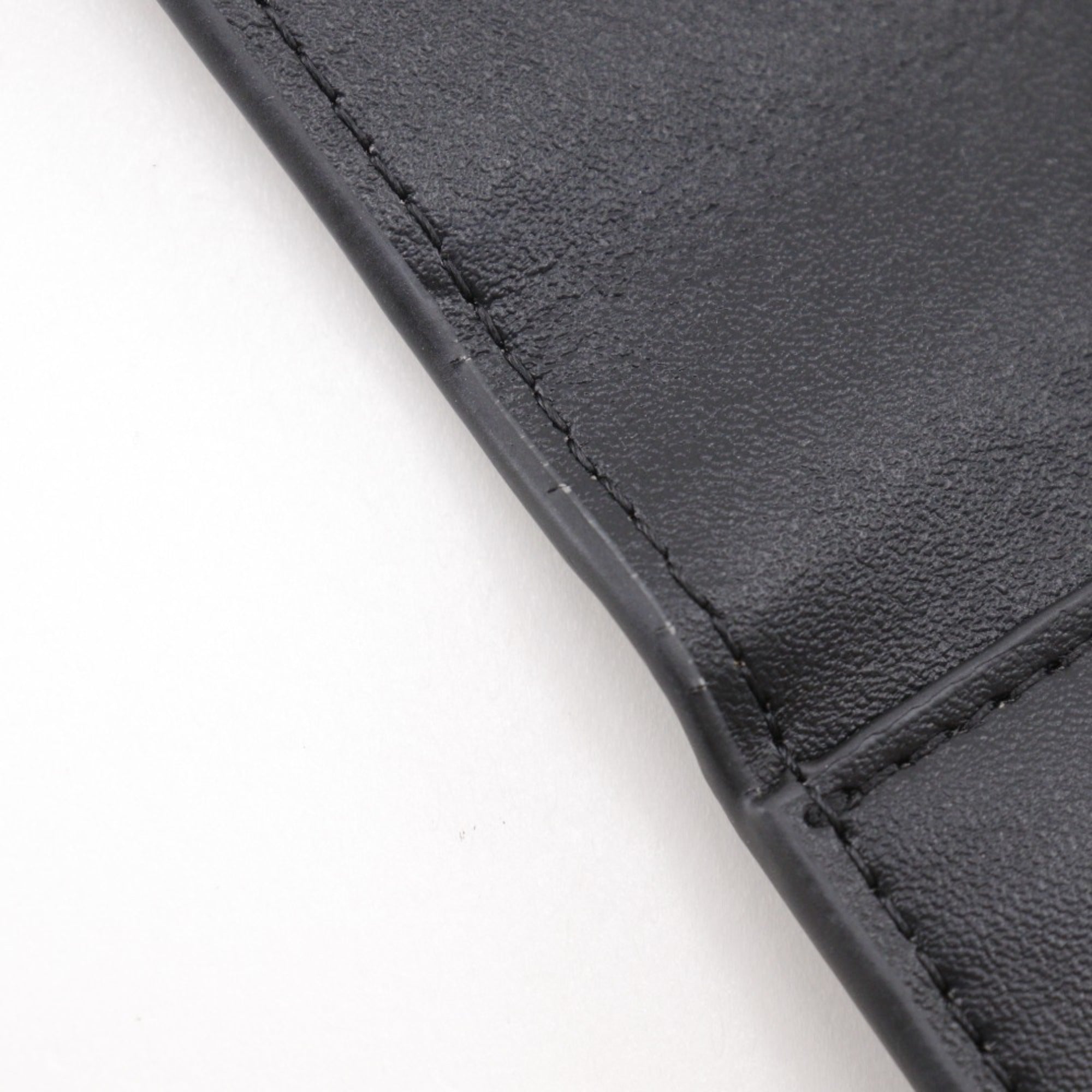 Christian Dior Black Leather Wallet (Tri-Fold) (Pre-Owned)