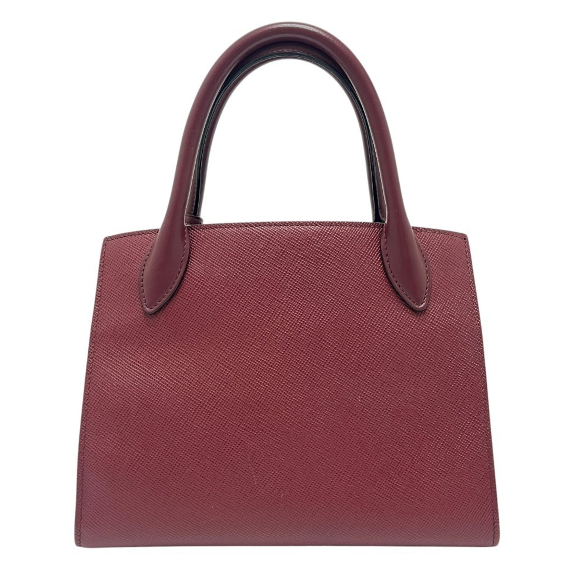 Prada Wine Leather Handbag Shoulder Bag (Pre-Owned)