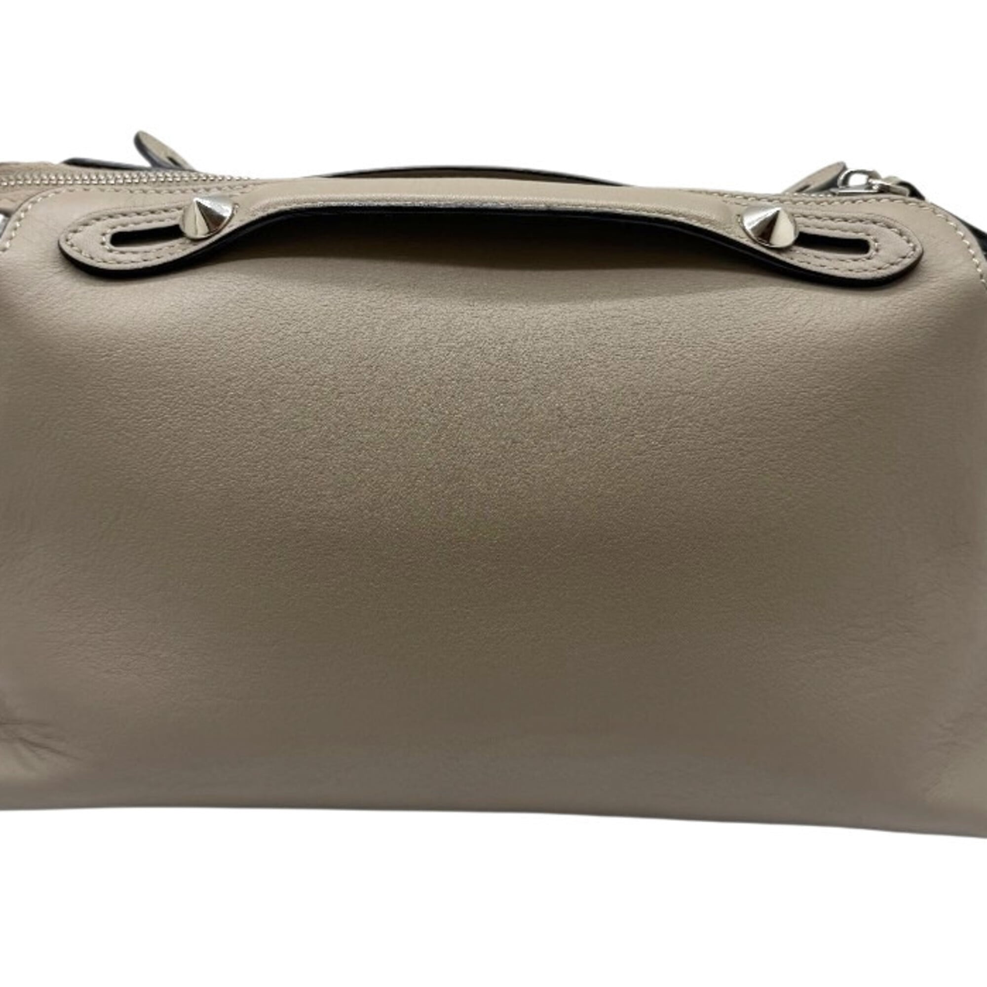 Fendi Grayish Leather Shoulder Bag (Pre-Owned)