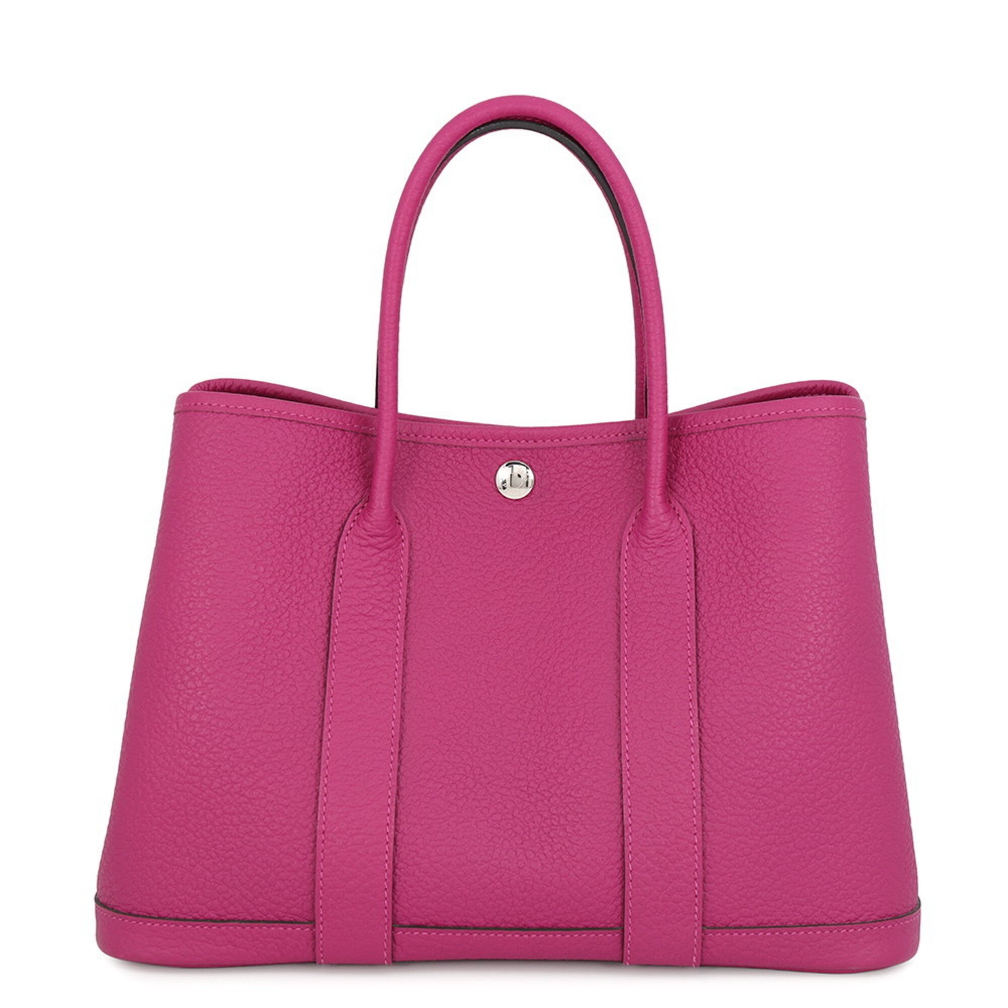Hermes Garden Rose Purple Negonda Leather Handbag Tote Bag (Pre-Owned)