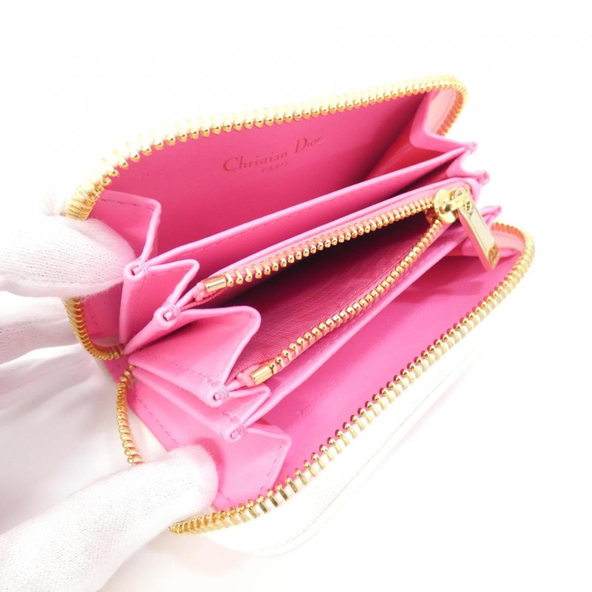 Christian Dior Pink Leather Coin Purse/Coin Case (Pre-Owned)