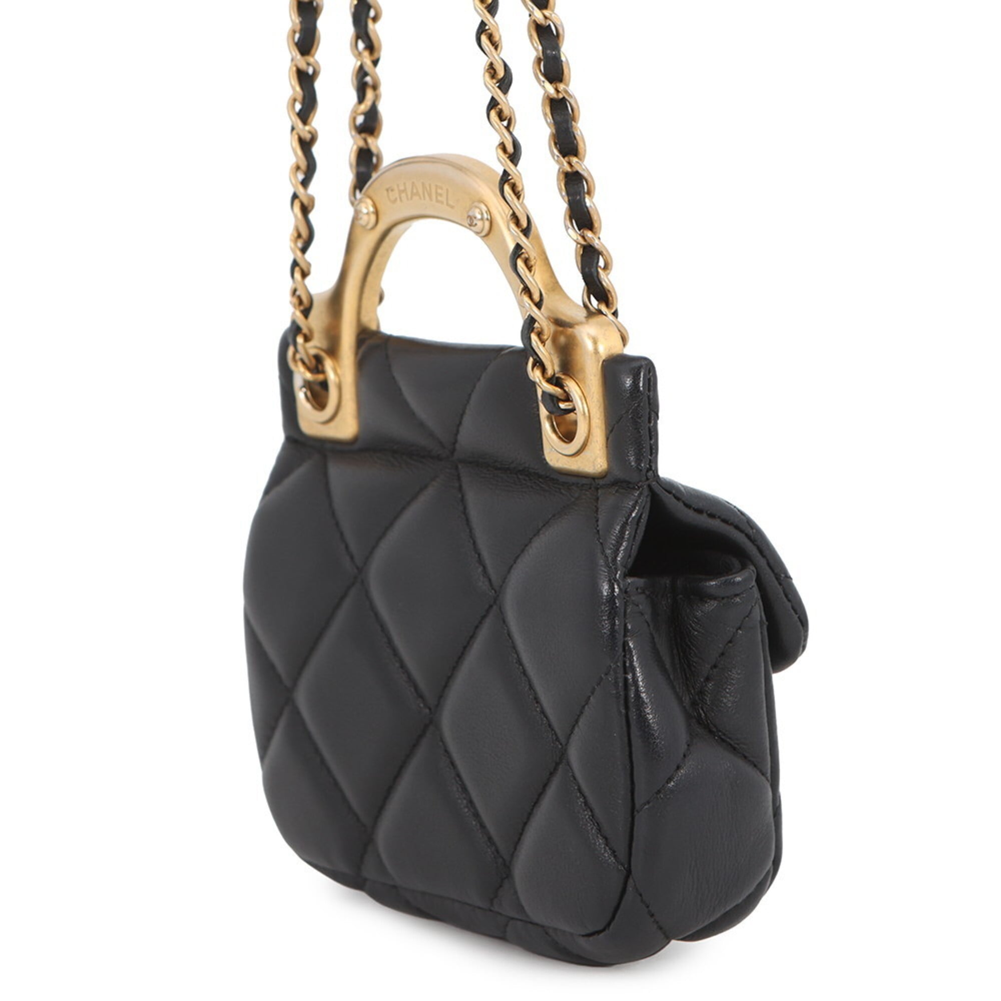Chanel Black Leather Shoulder Bag (Pre-Owned)