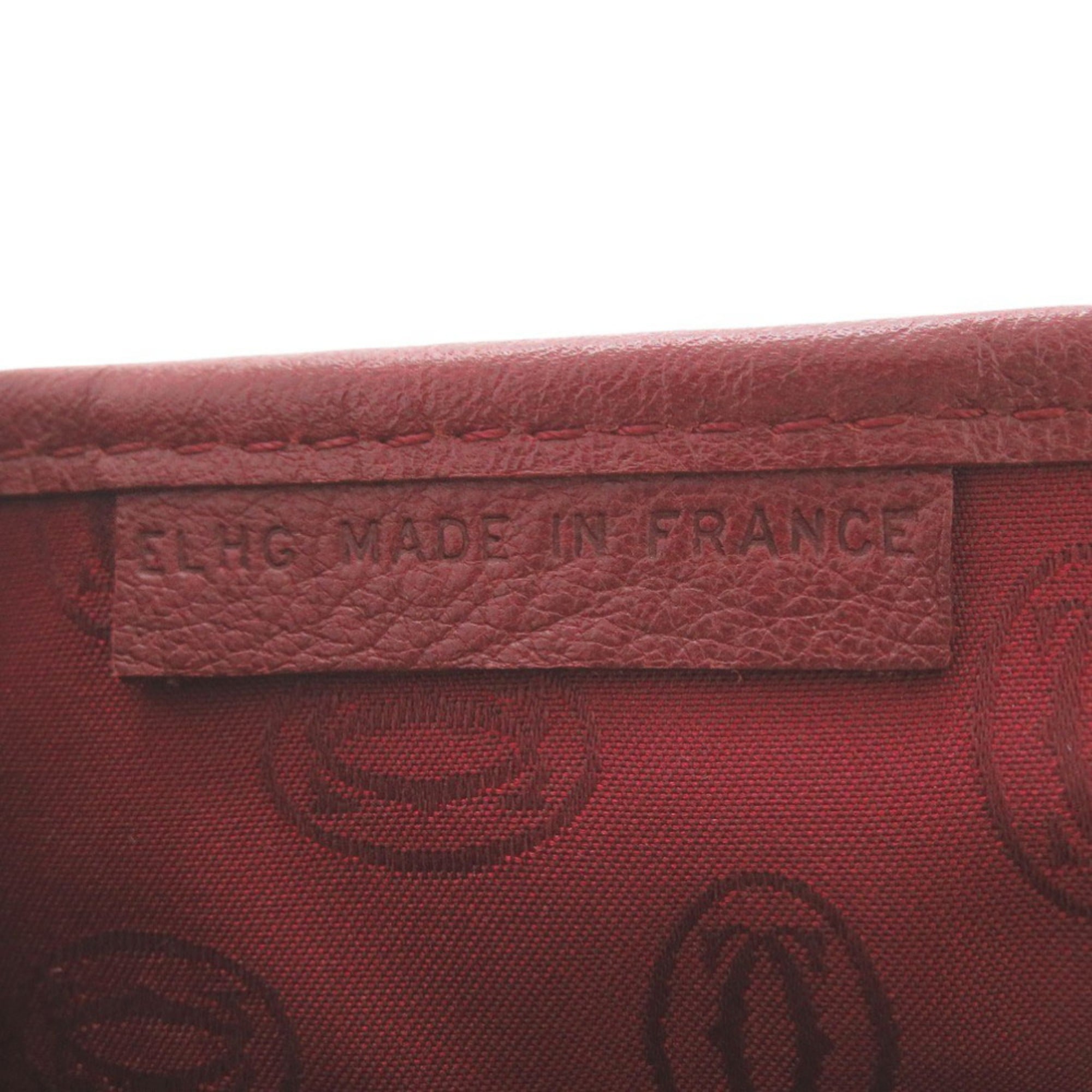 Cartier Bordeaux Red Color Leather Shoulder Bag (Pre-Owned)