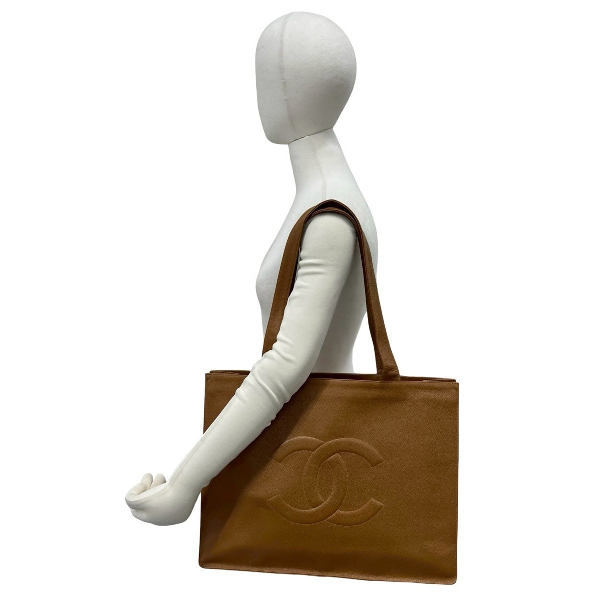 Chanel Brown Grained Calfskin Tote Bag (Pre-Owned)